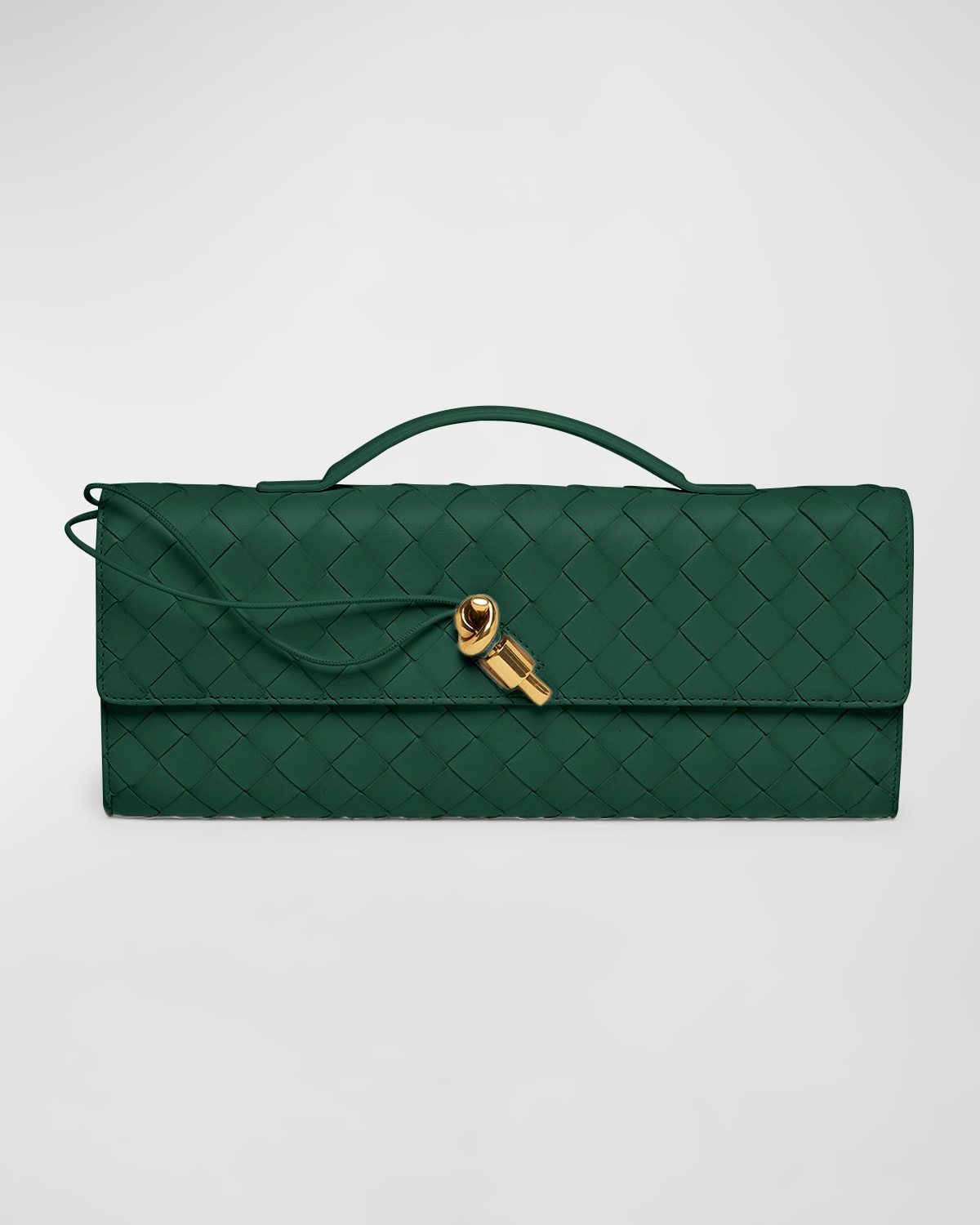 Shop Bottega Veneta Long Andiamo Clutch Bag With Handle