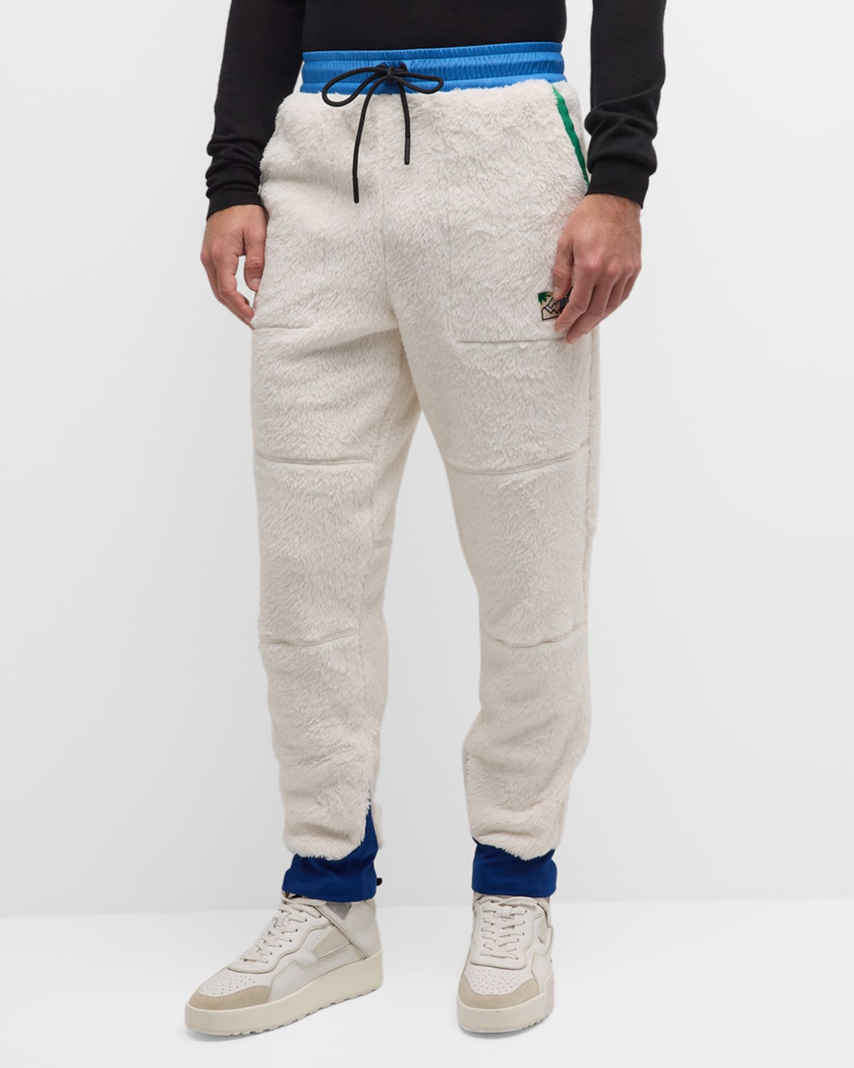 Moncler Relaxed Fit Joggers In Natural