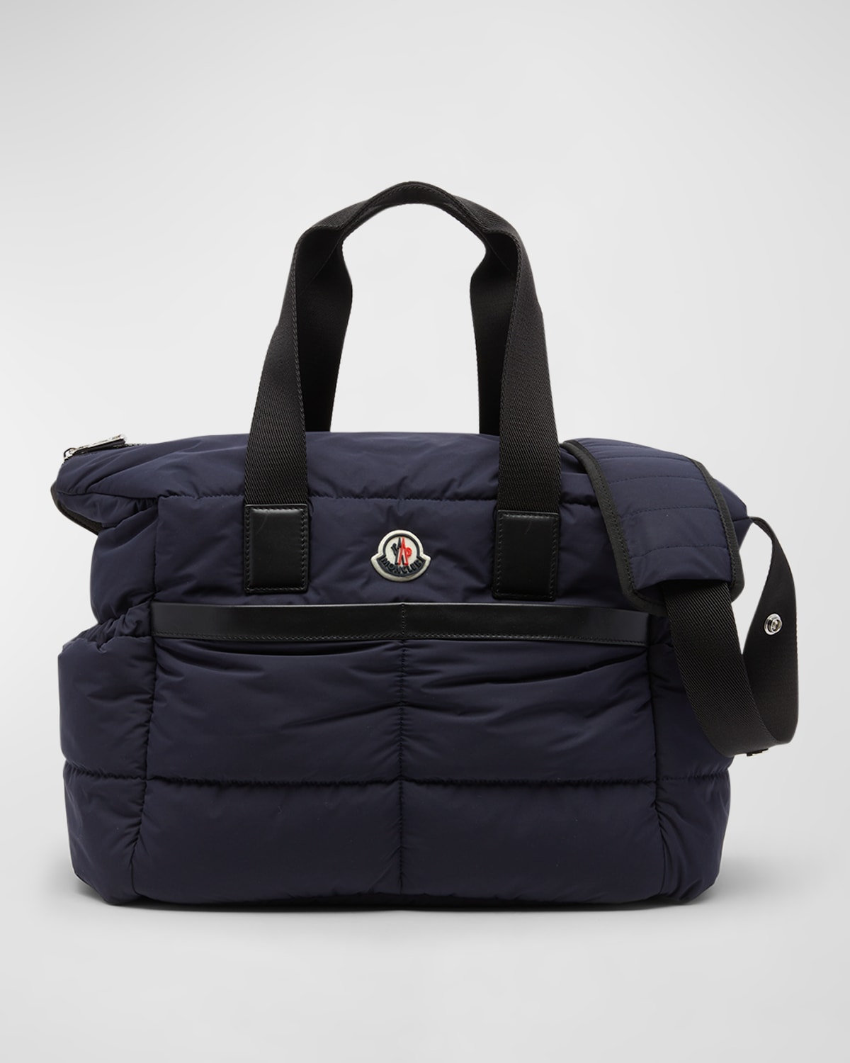 Shop Moncler Kid's Quilted Diaper Bag In 500-755 Navy