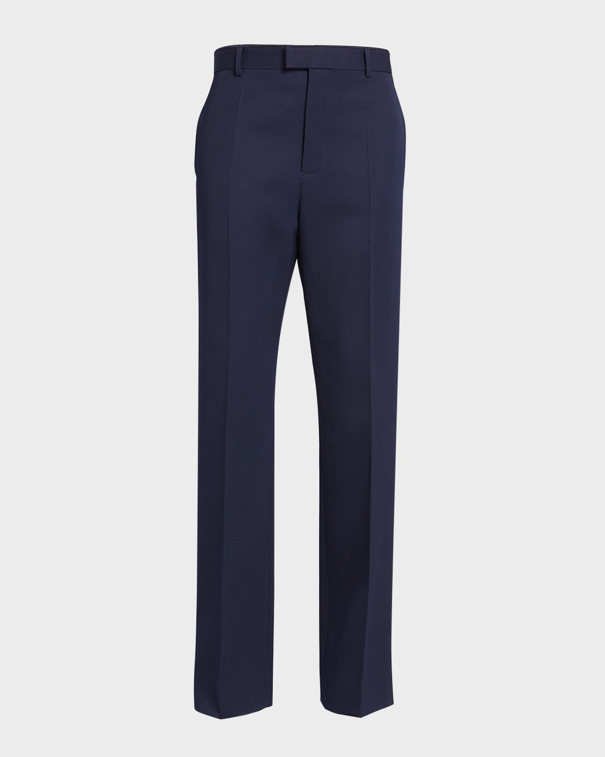 Bottega Veneta Wool Straight Leg Pants In Abyss