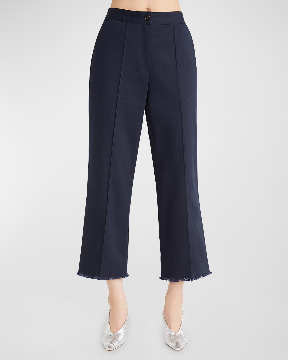 Merlette Minn Cropped Straight-Leg Twill Pants