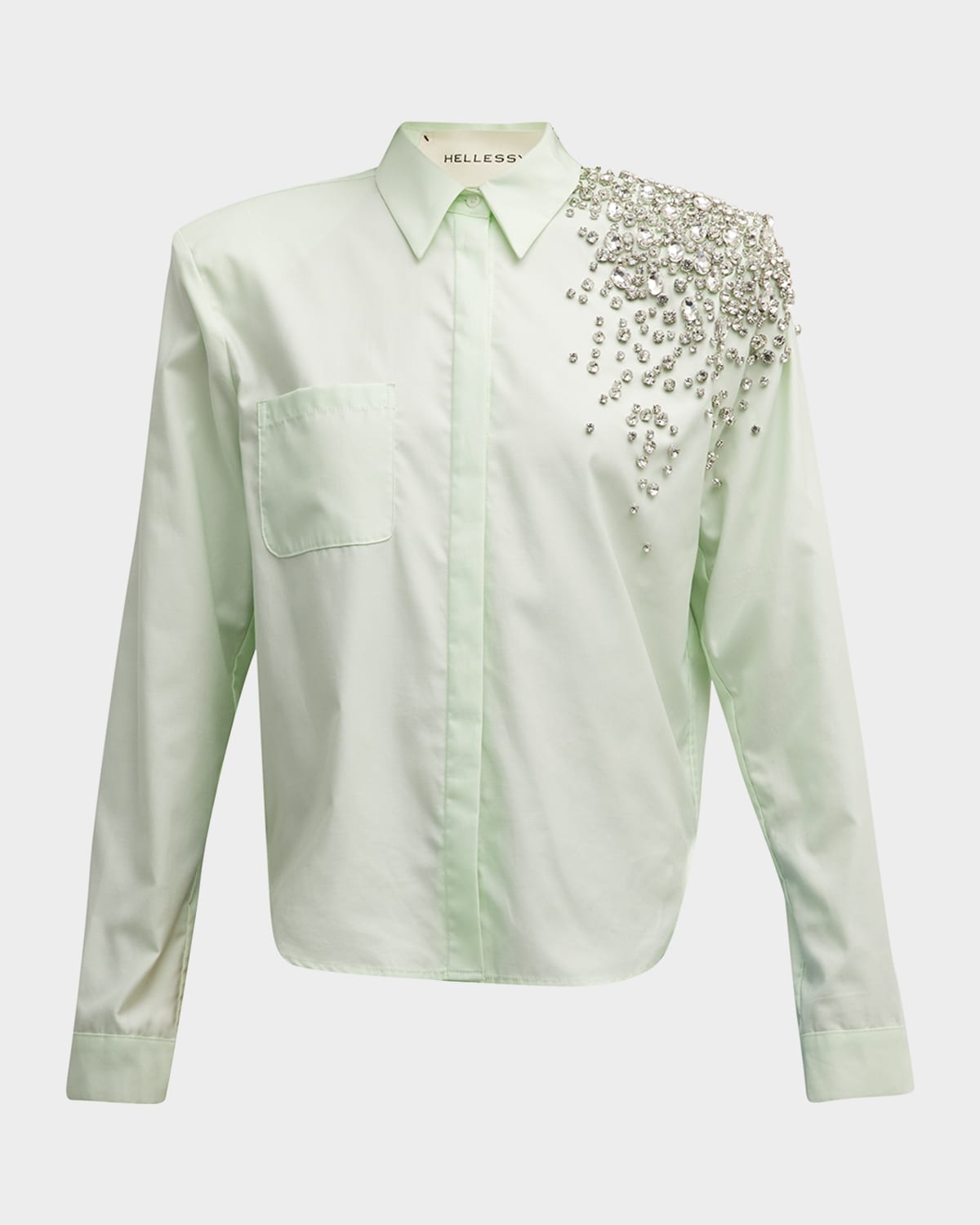 Alfred Crystal-Embroidered Button-Front Shirt