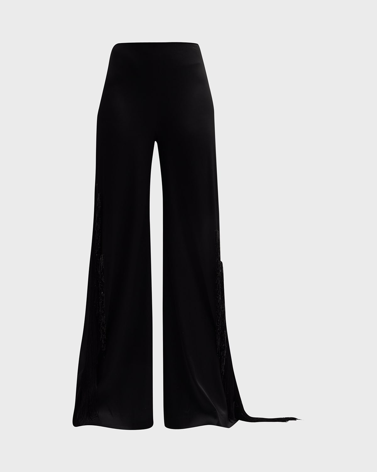 Hellessy Lucky Fringe Palazzo Trousers In Schwarz