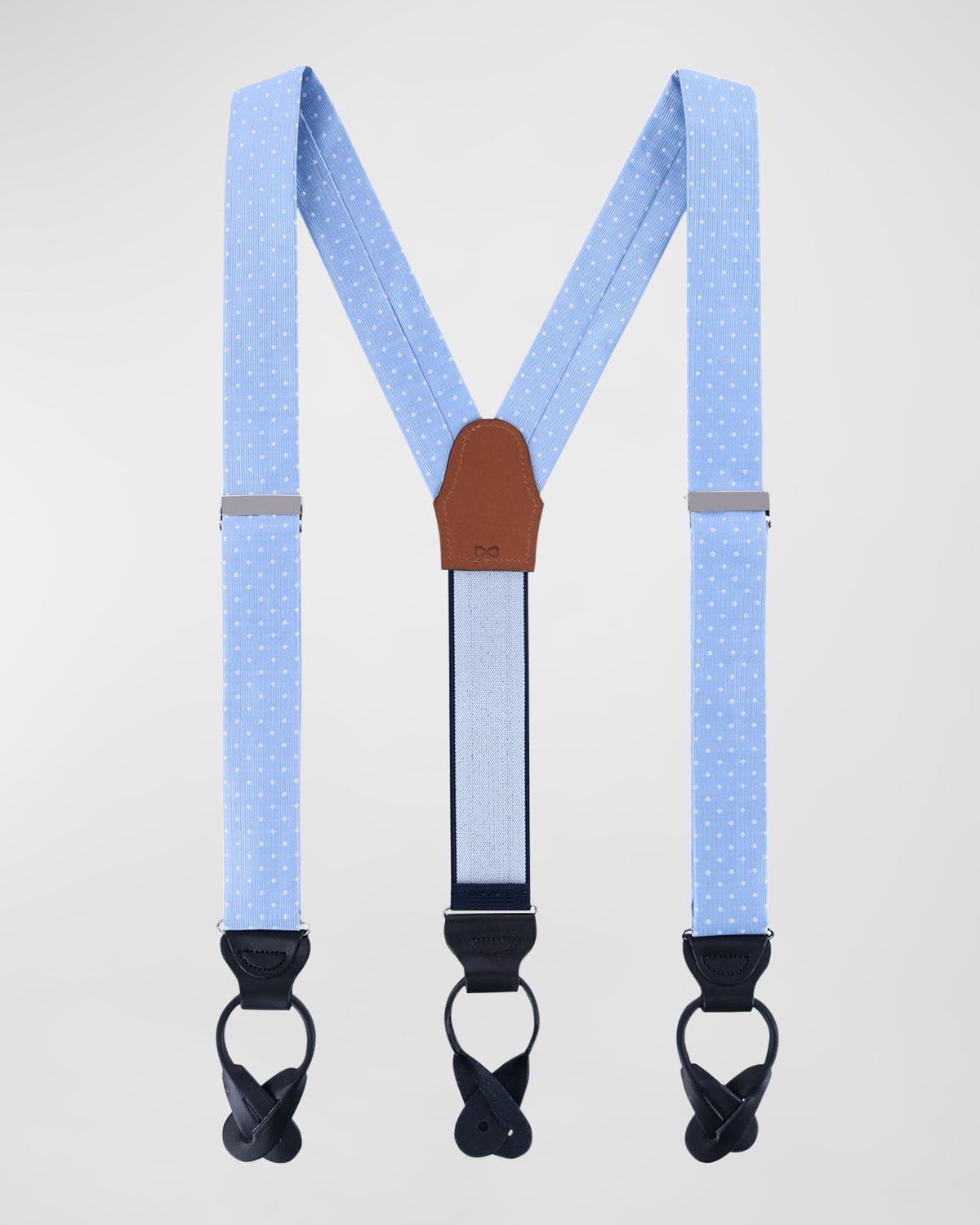 Men's Polka Dot Silk Suspender Braces