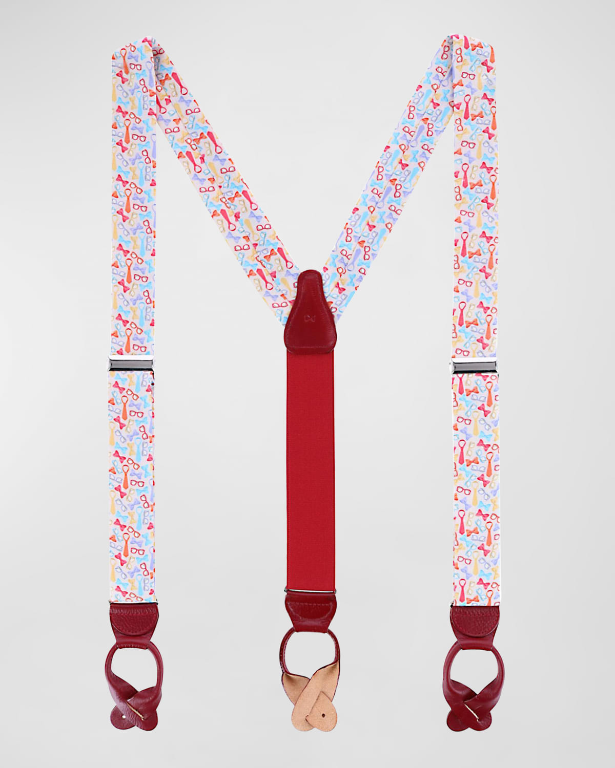 Men's Printed Linen Suspender Braces