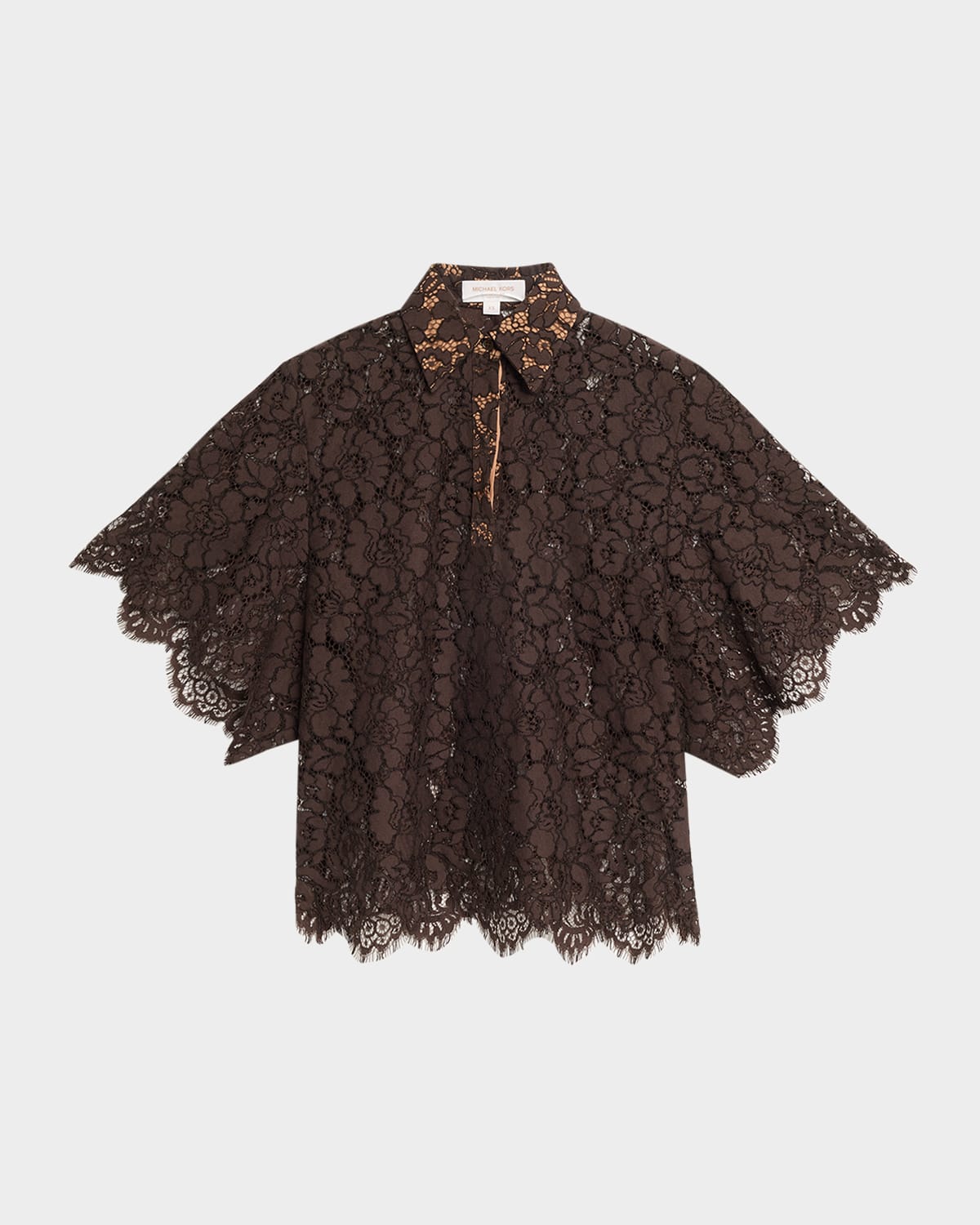 Large Floral Lace Collared Shirt