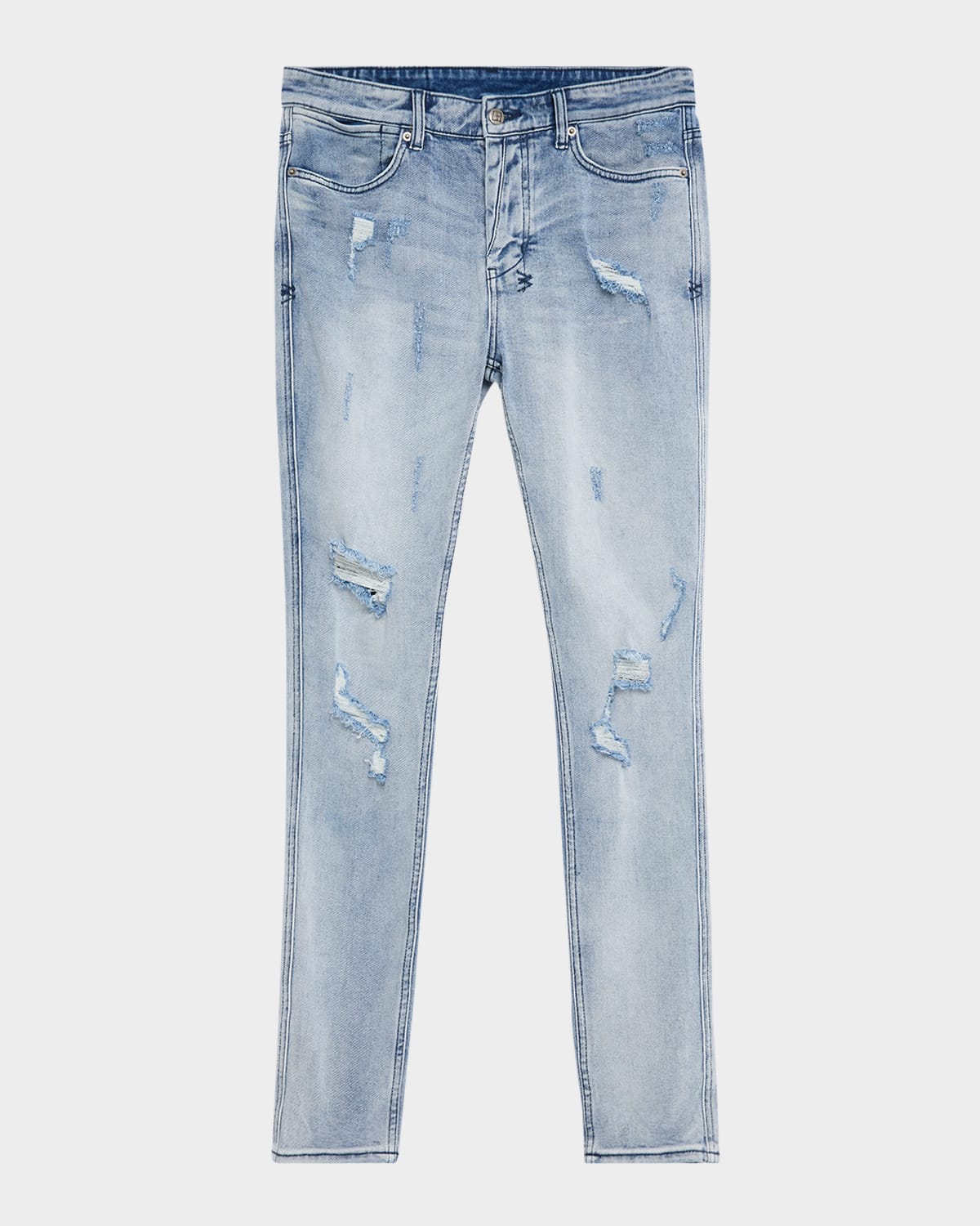 Shop Ksubi Men's Van Winkle Trashed Dreams Skinny Jeans In Denim