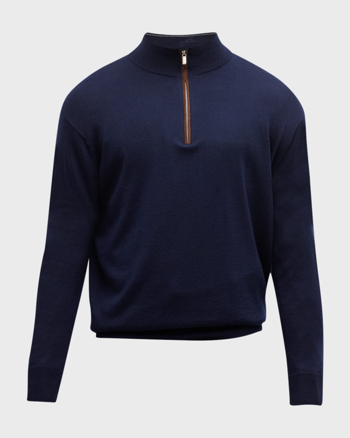 Peter Millar Crown Autumn Crest Quarter Zip Sweater In Navy