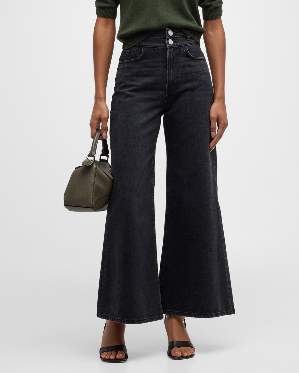 Le Palazzo Double Waistband Cropped Jeans