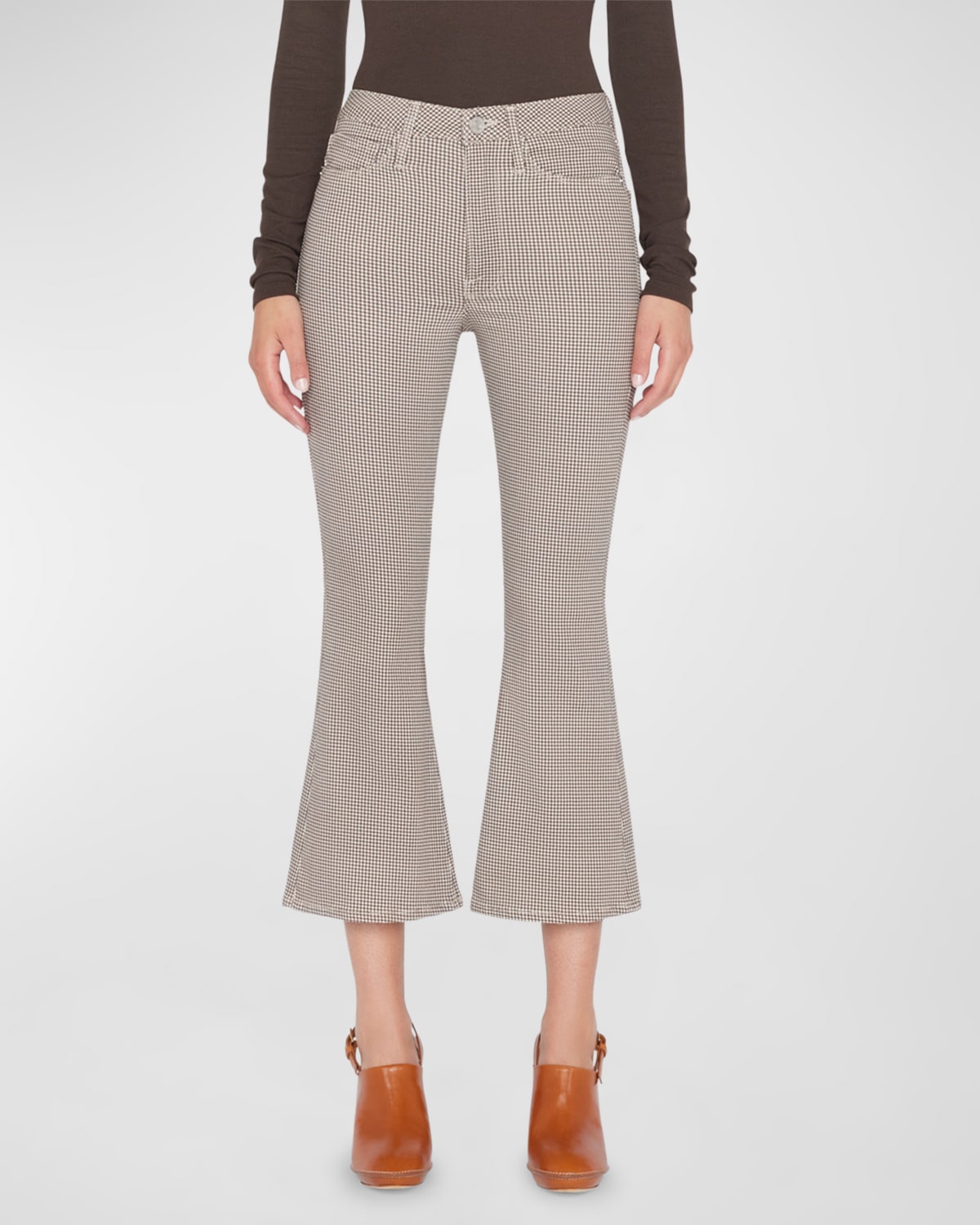 FRAME Le Bardot Plaid Flare Pants Smart Closet
