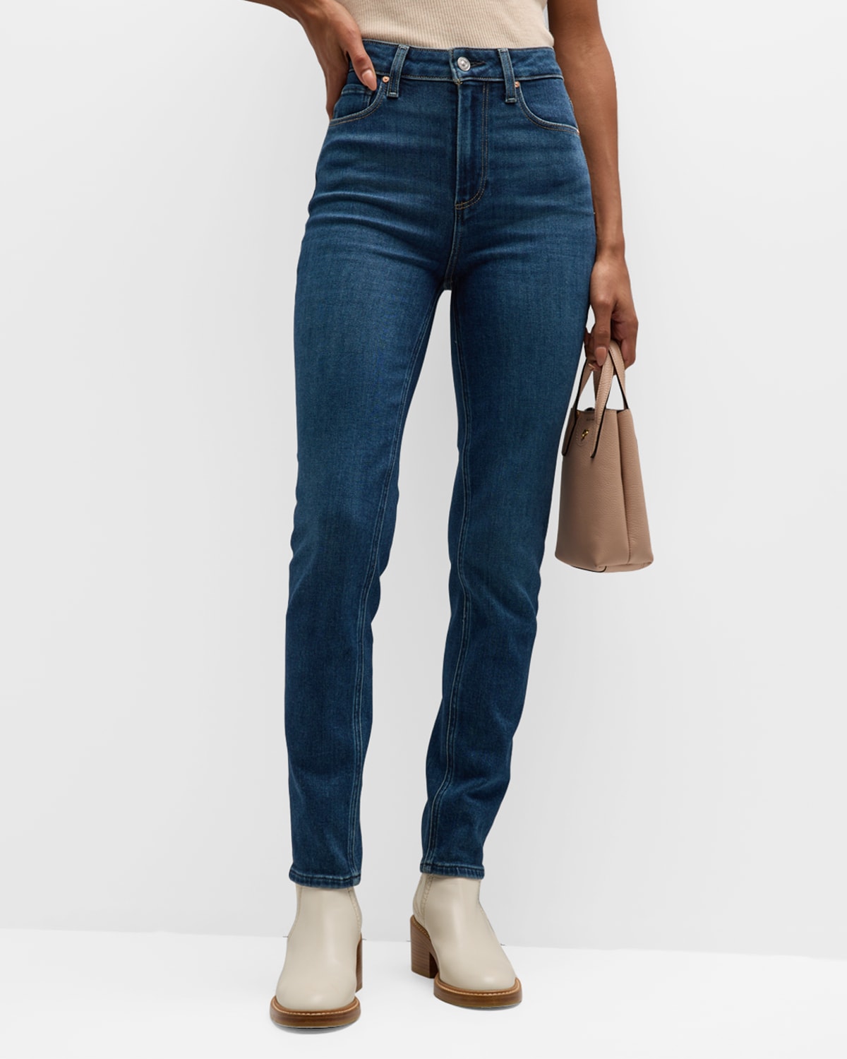 Cindy Mid-Rise Straight Crop Jeans