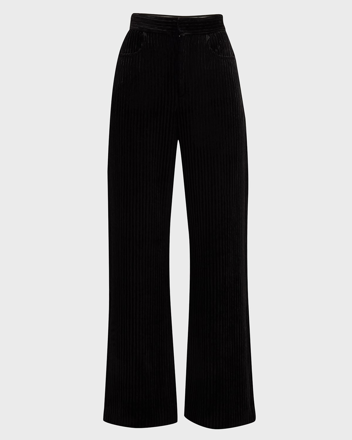 Isabel Marant Daryl Wide-leg Corduroy Trousers In Black