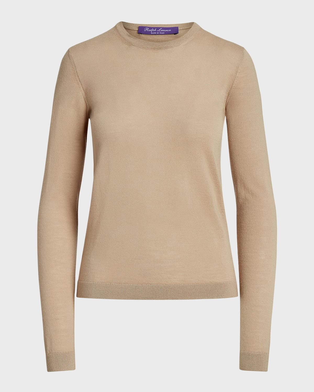 Ralph Lauren Cashmere Crewneck Sweater In Tan