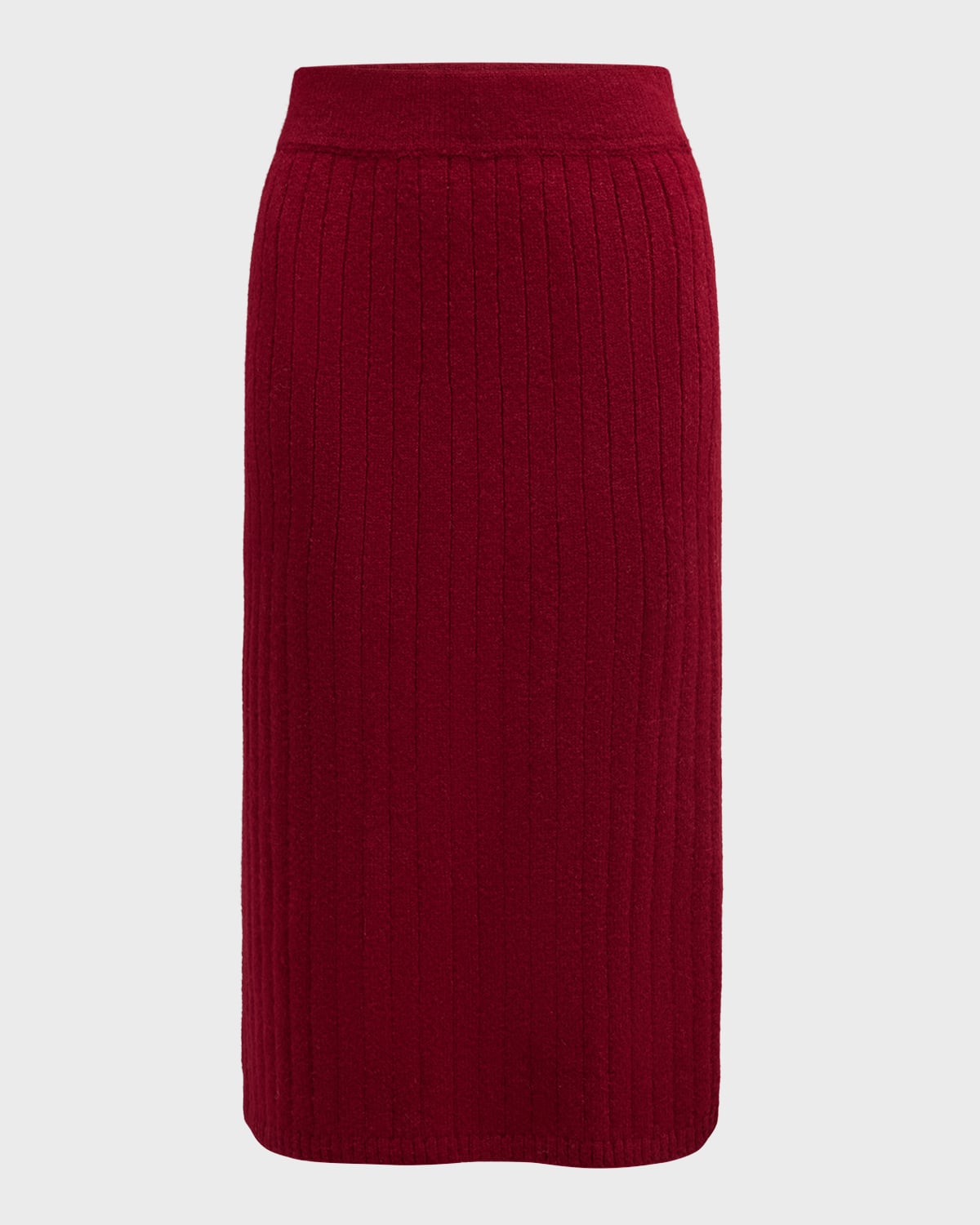 Pia Ribbed Straight Midi Skirt