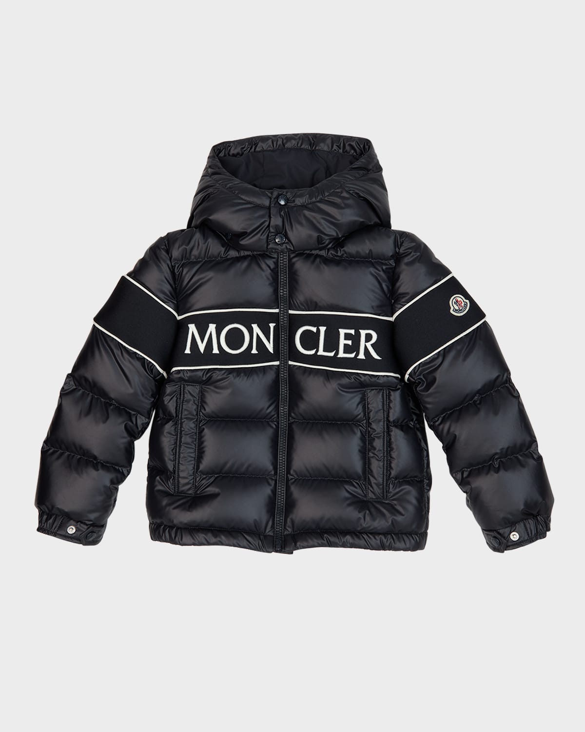 MONCLER BOY'S TRUYERE LOGO-EMBROIDERED PUFFER JACKET