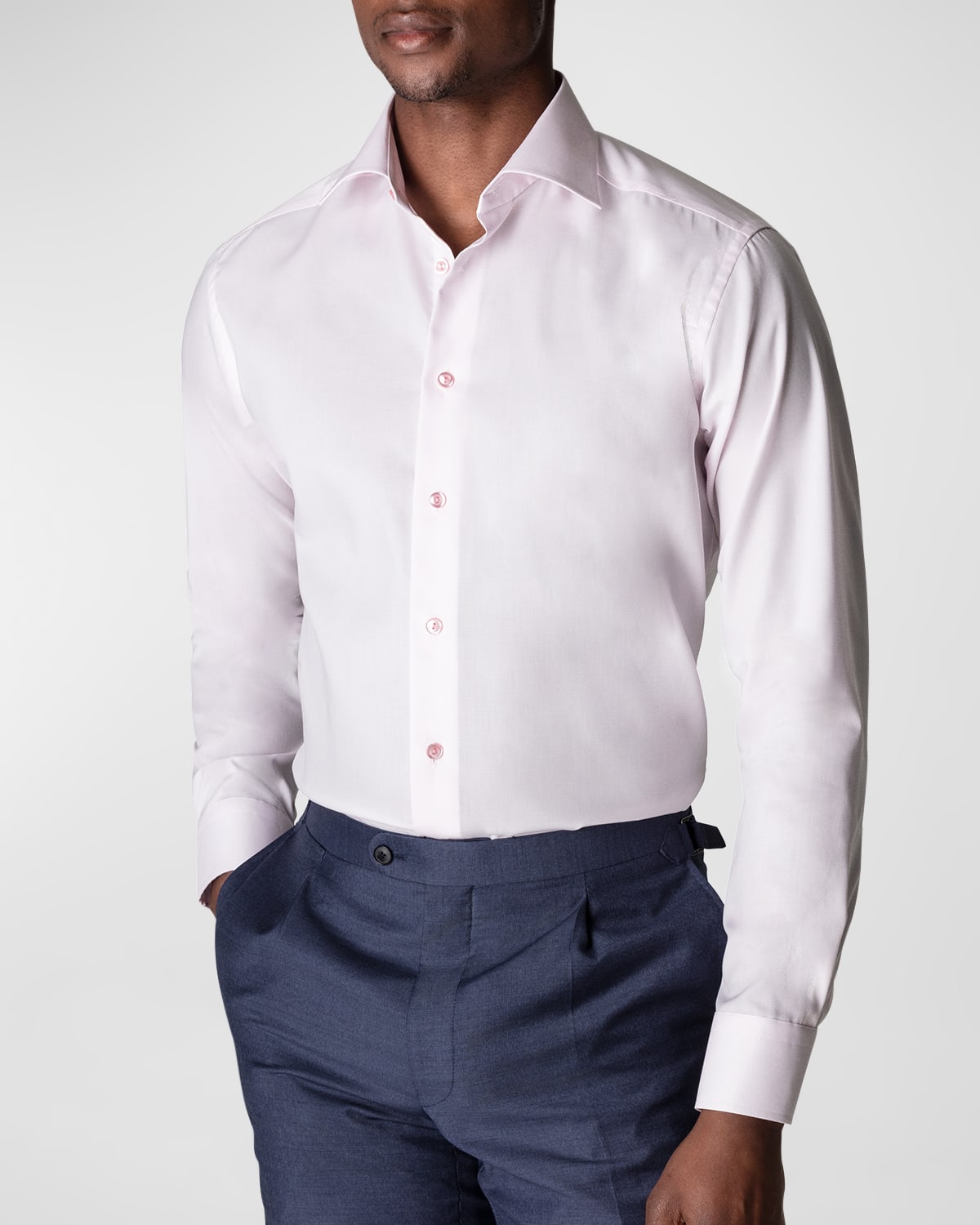 Eton Men's Slim Fit Twill Dress Shirt In Pink