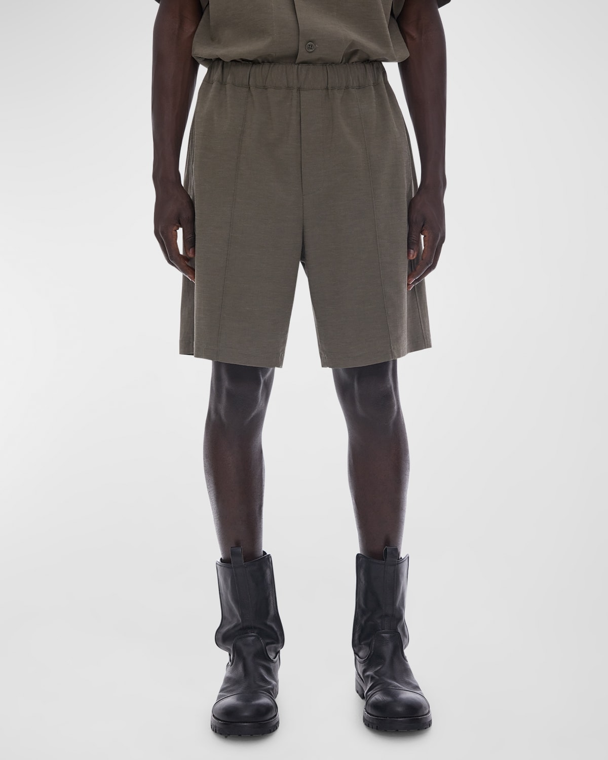 Men's Pintuck Pull-On Shorts