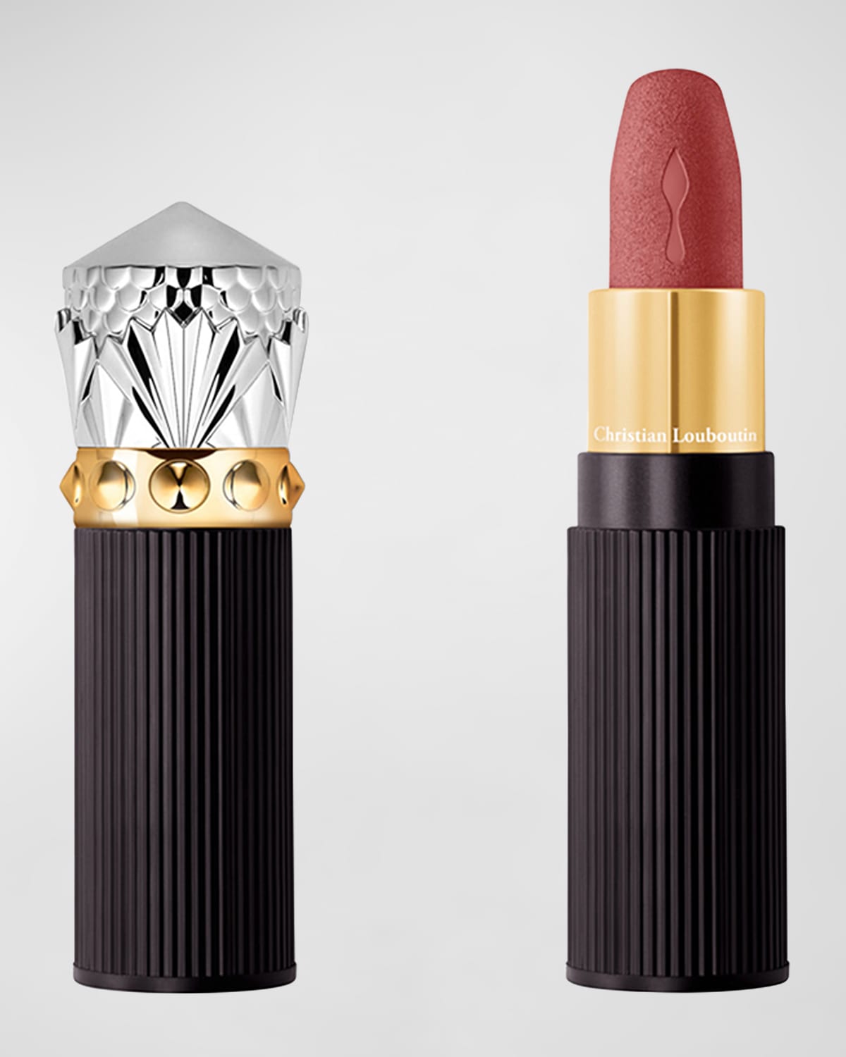 Shop Christian Louboutin Rouge Louboutin Velvet Matte On-the-go Lipstick In Bare Rococotte