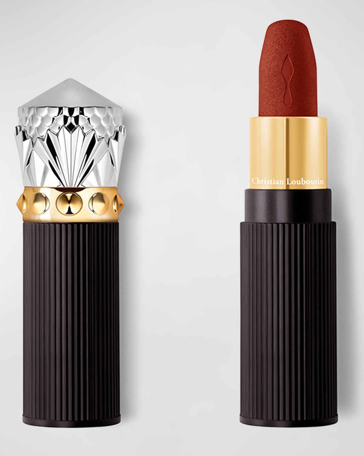 Shop Christian Louboutin Rouge Louboutin Velvet Matte On-the-go Lipstick In Burning Babe