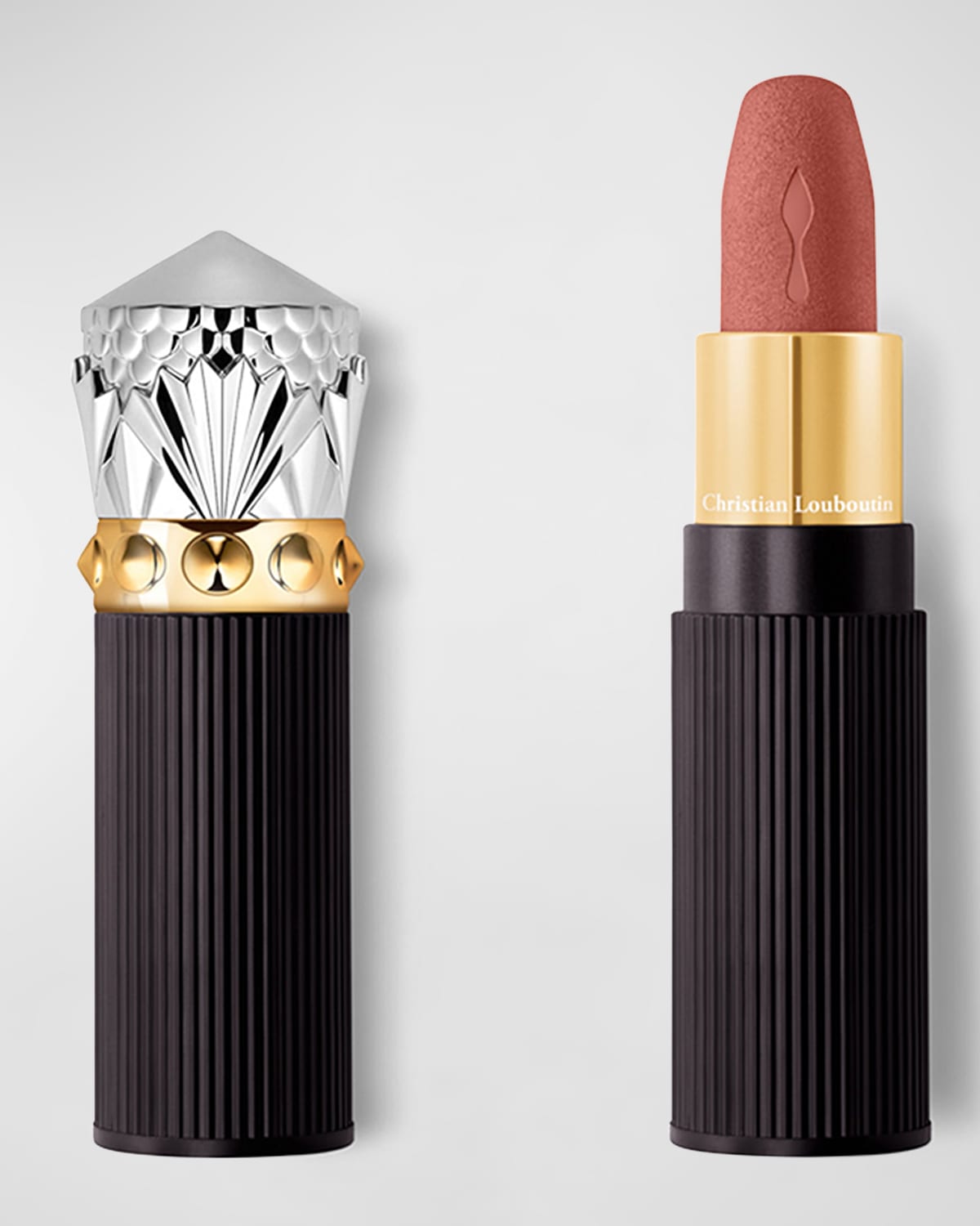 Shop Christian Louboutin Rouge Louboutin Velvet Matte On-the-go Lipstick In Milky Light