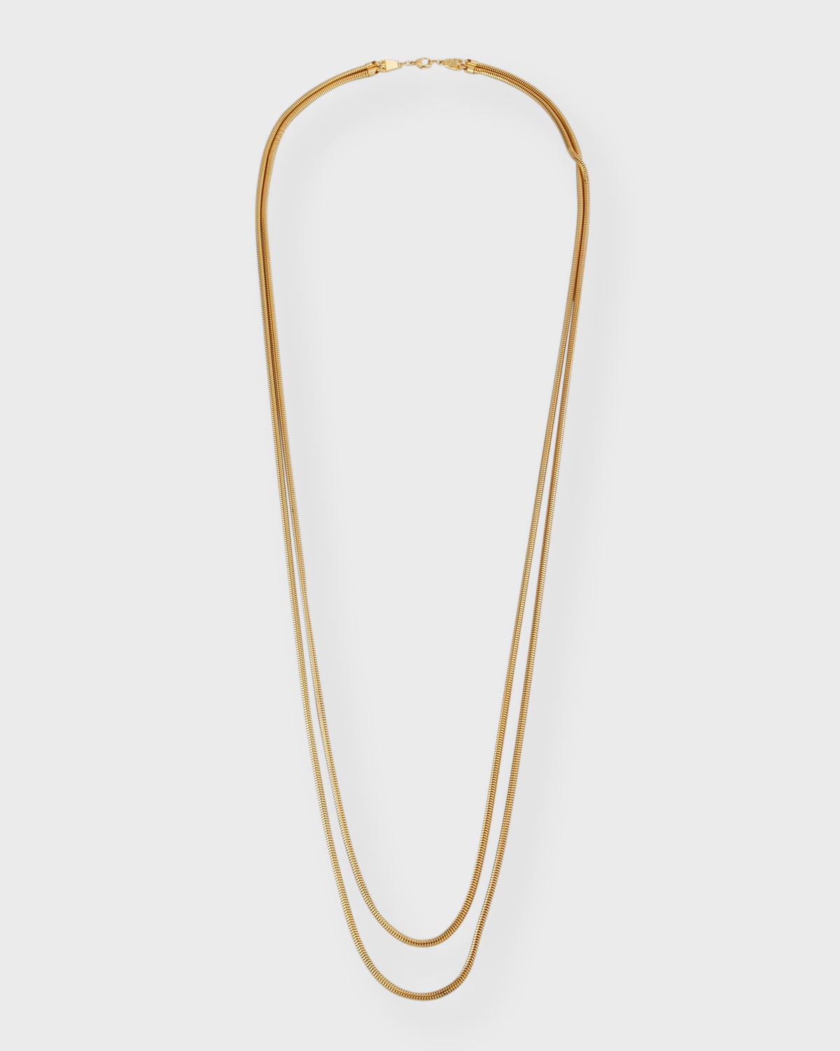 24k Gold Electroplated Double Chain Necklace