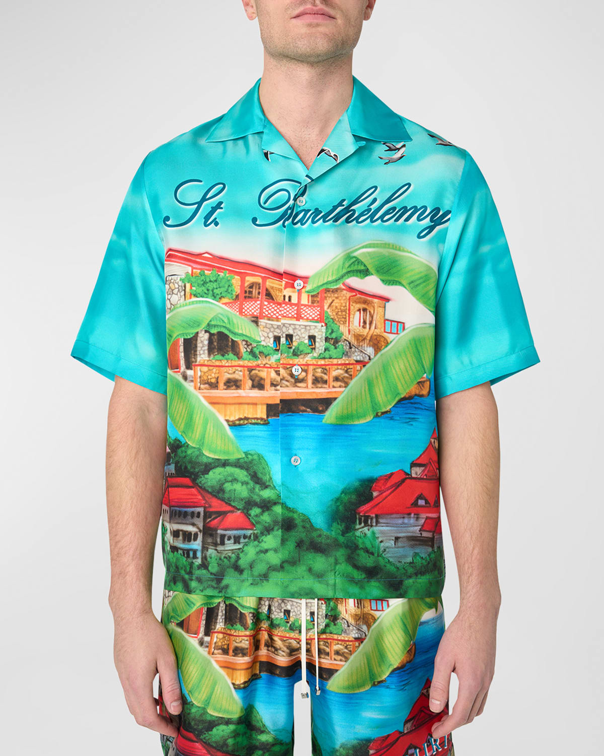 Amiri Eden Rockprint Silk Bowling Shirt In Multi ModeSens