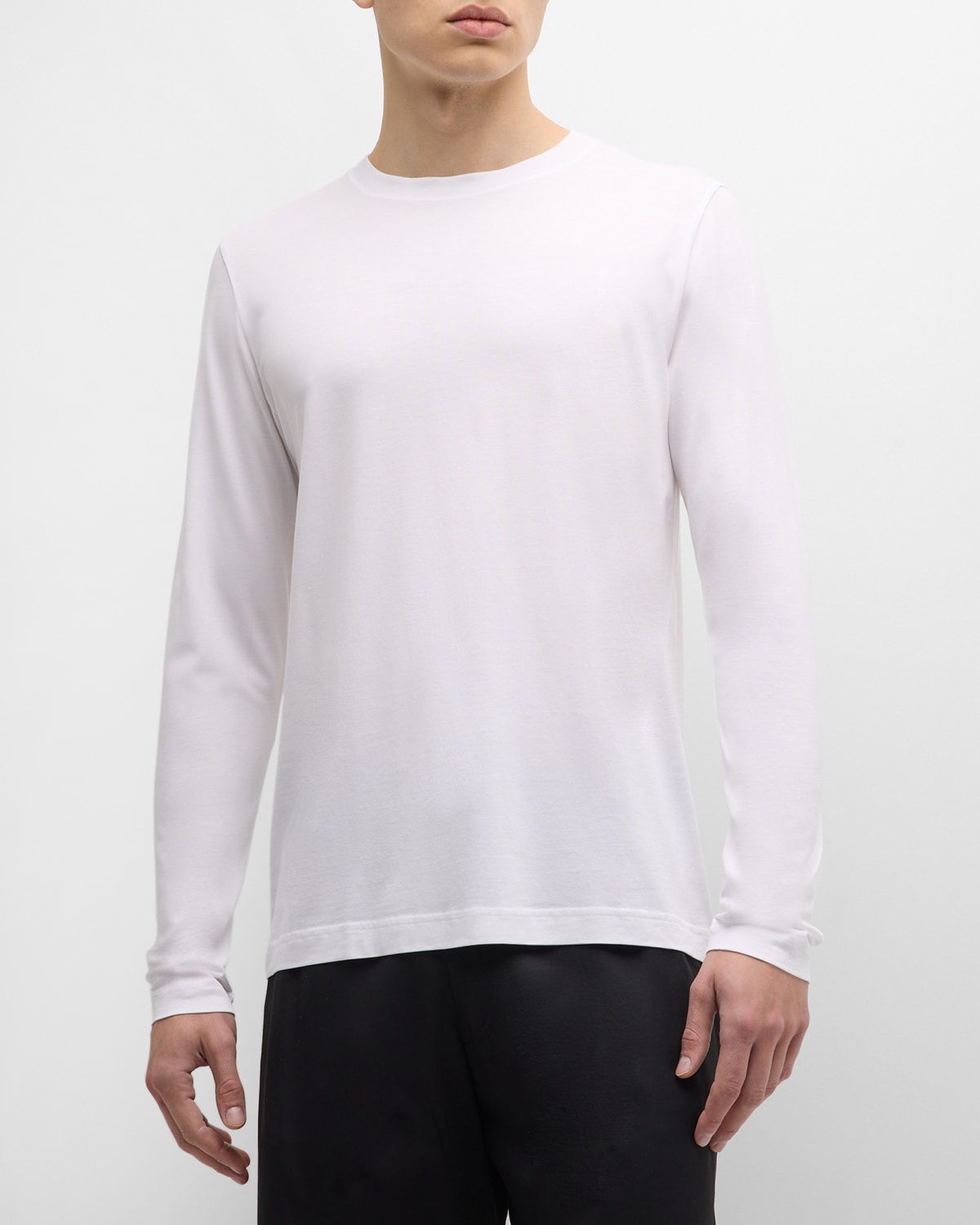 Cdlp Men's Long-sleeve Crewneck T-shirt In White