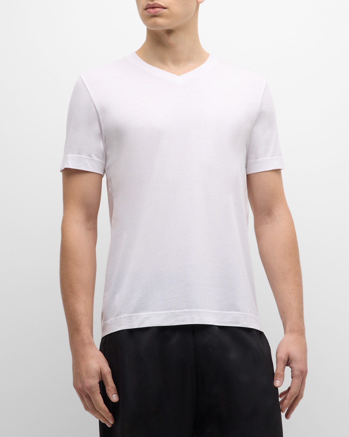 Cdlp Men's V-neck T-shirt In White
