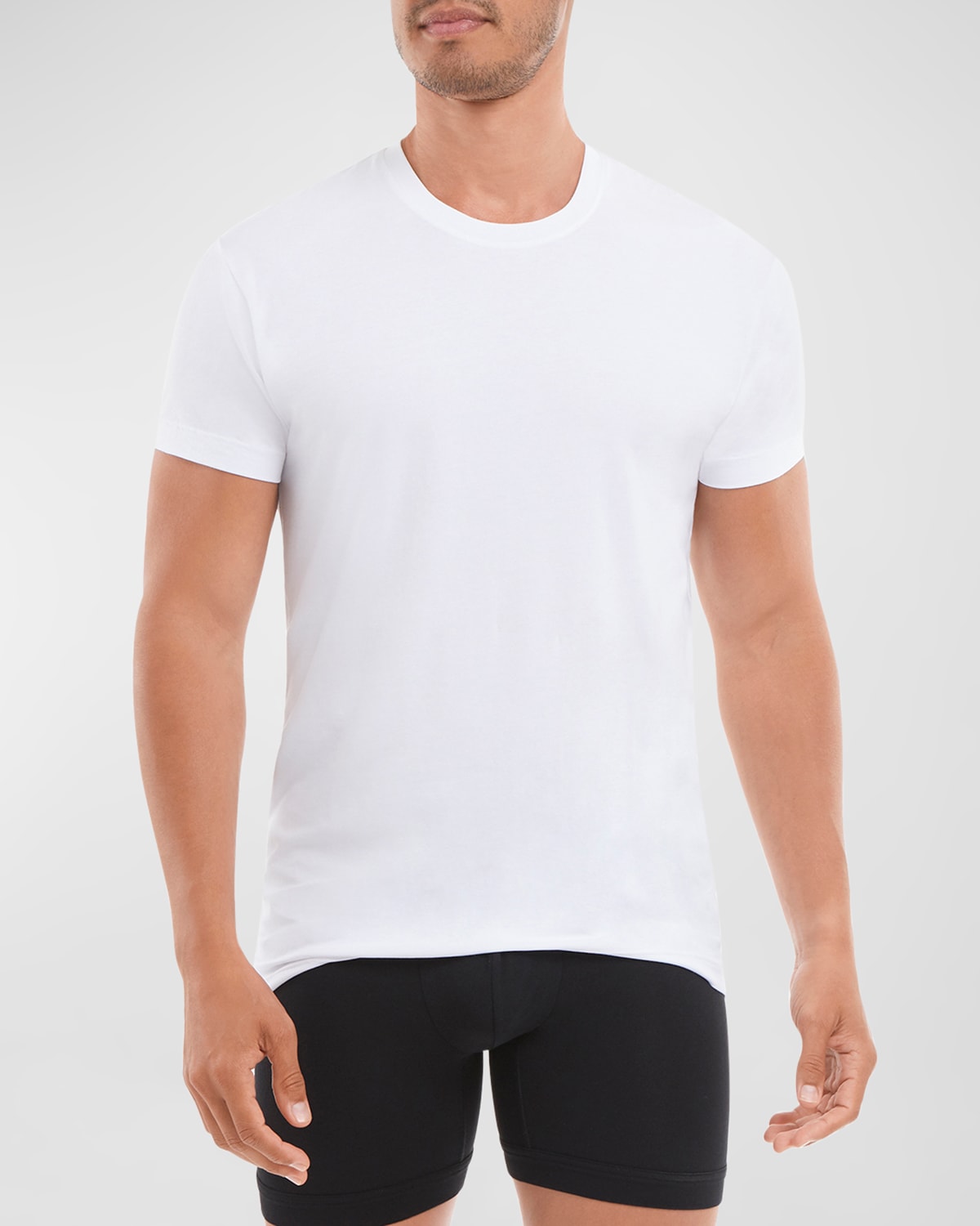 Shop 2(x)ist Men's Cotton-stretch Crewneck T-shirt In White