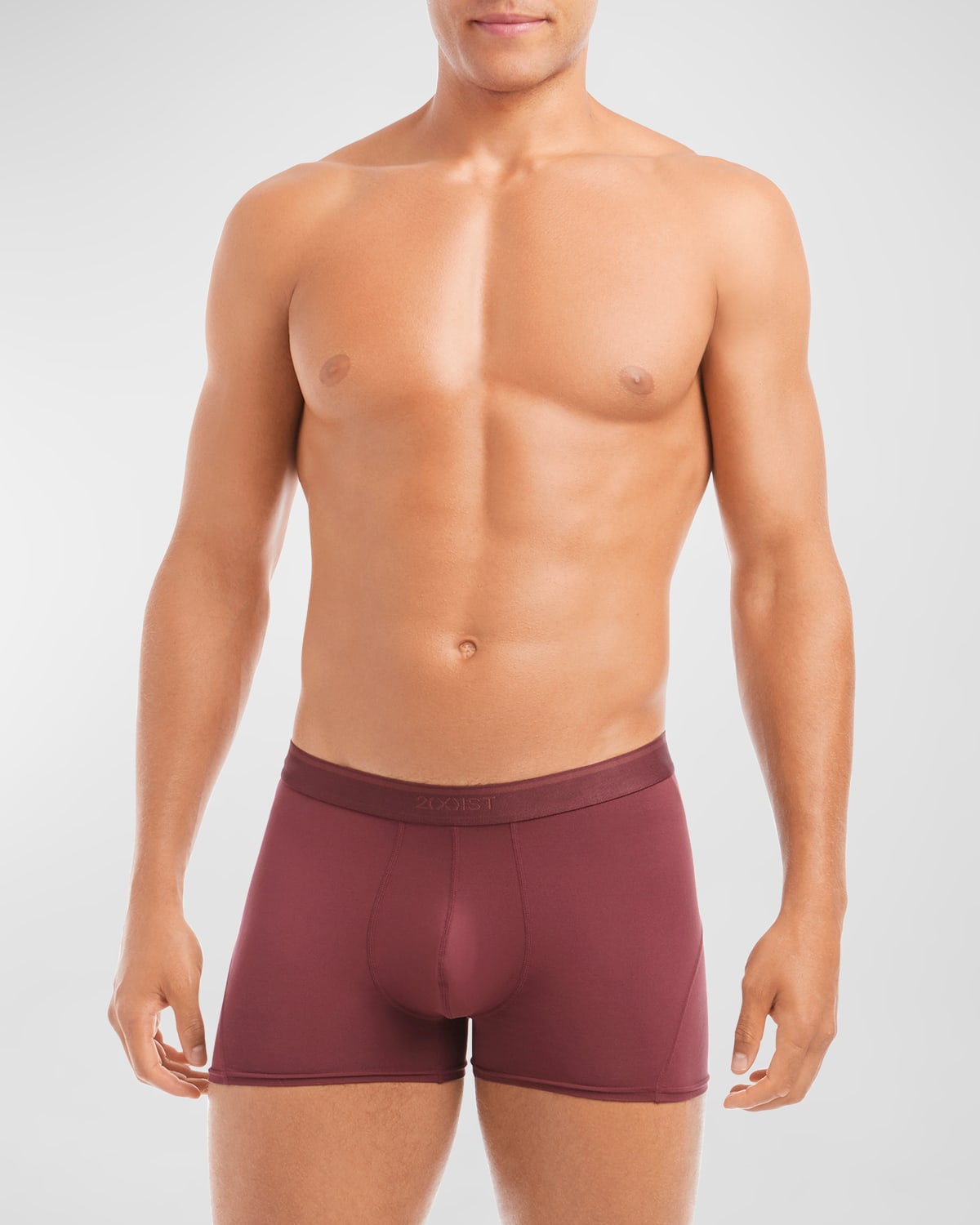 2(x)ist Men's Electric No-show Trunks In Tawny Port