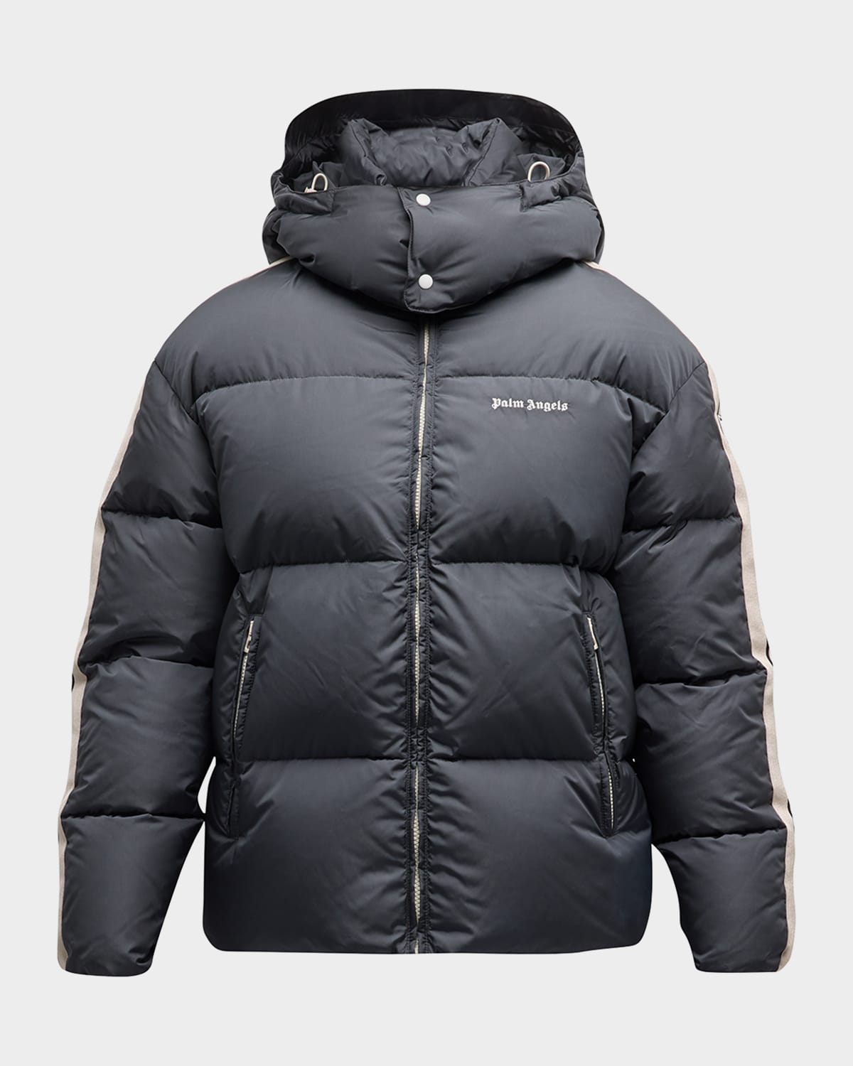 Palm Angels Coats & Jackets In Dark Grey White