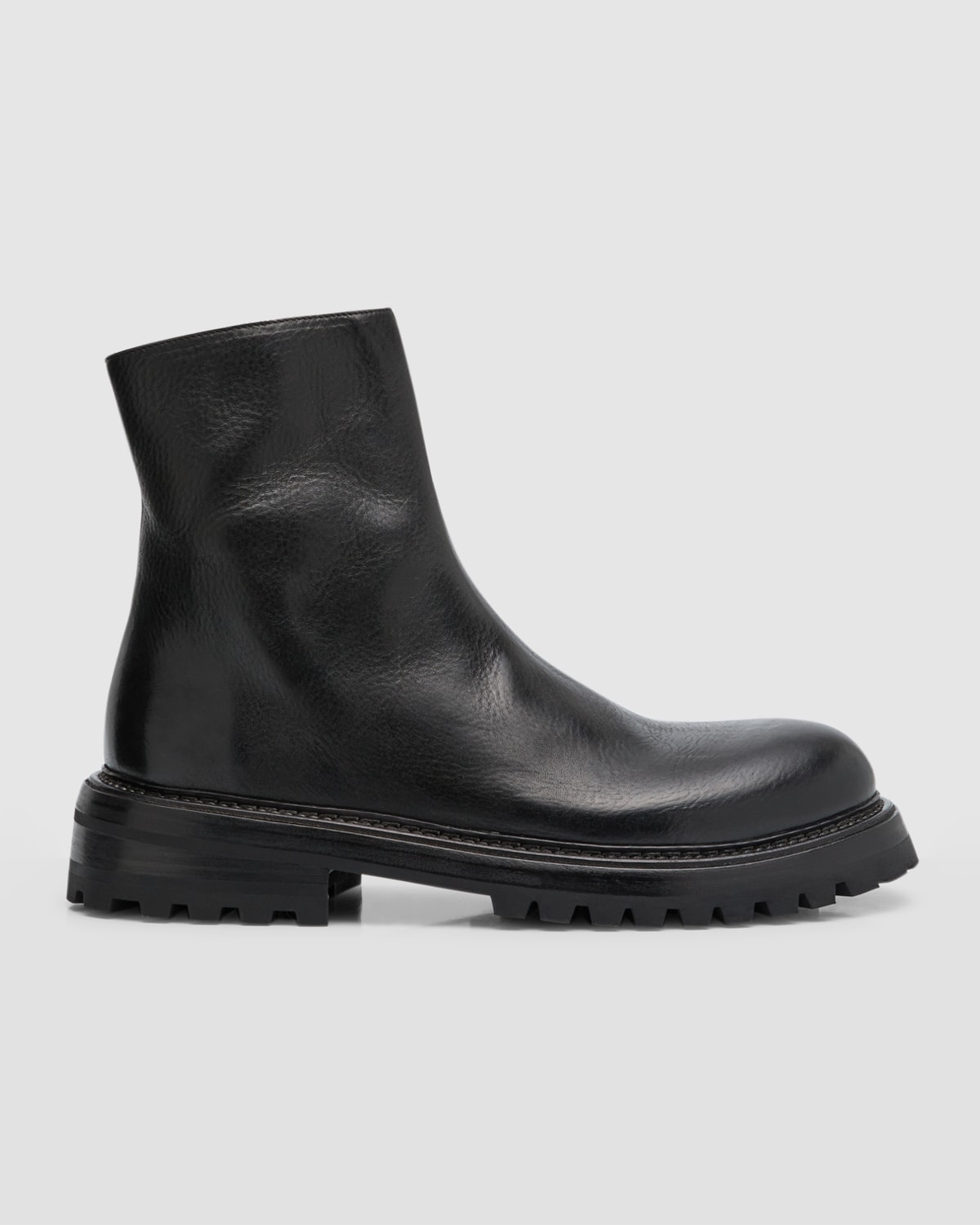 Shop Marsèll Men's Carrucola Leather Combat Boots In Black