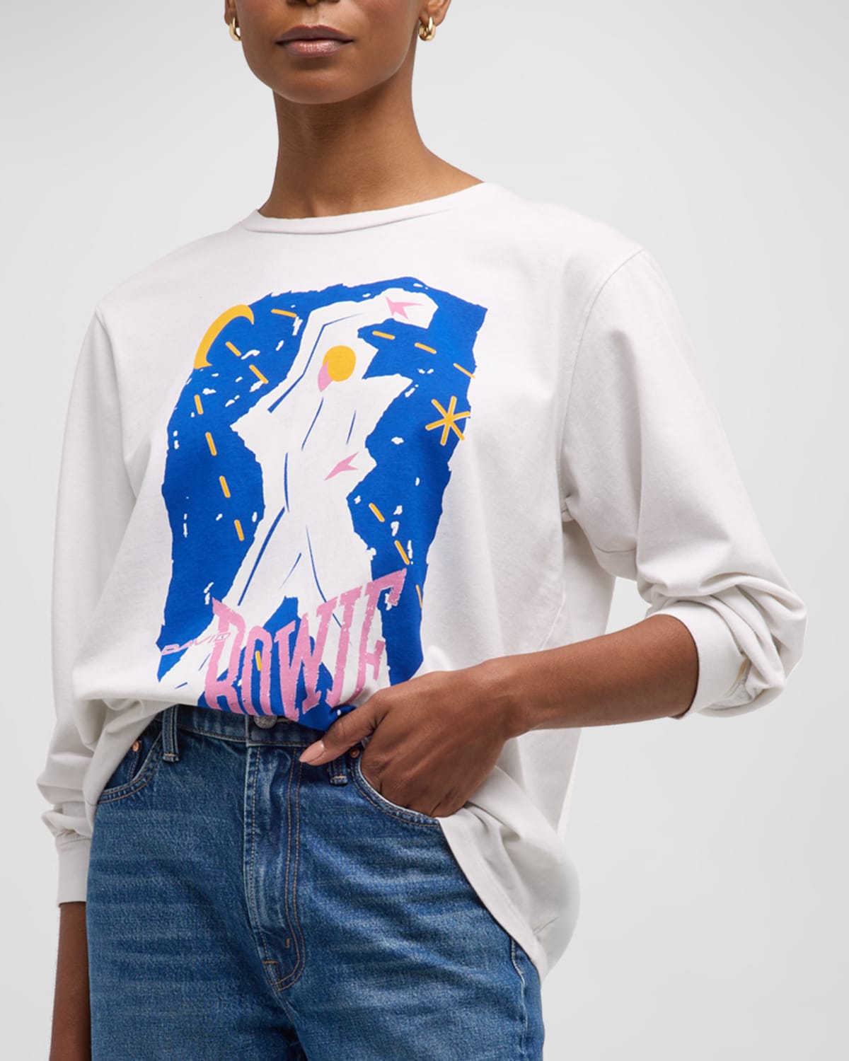 MOTHER BOWIE X MOTHER THE LONG SLEEVE ROWDY GRAPHIC TEE