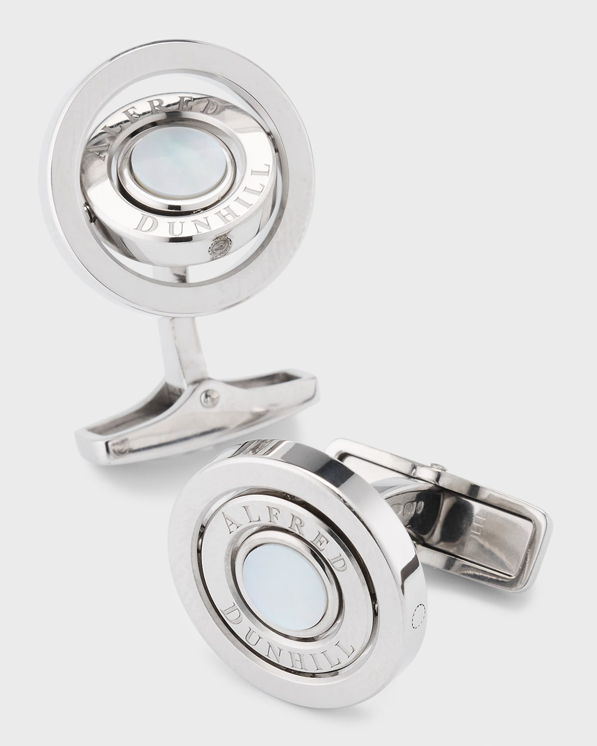 Men's Rotating Mother-Of-Pearl Gyro Cufflinks