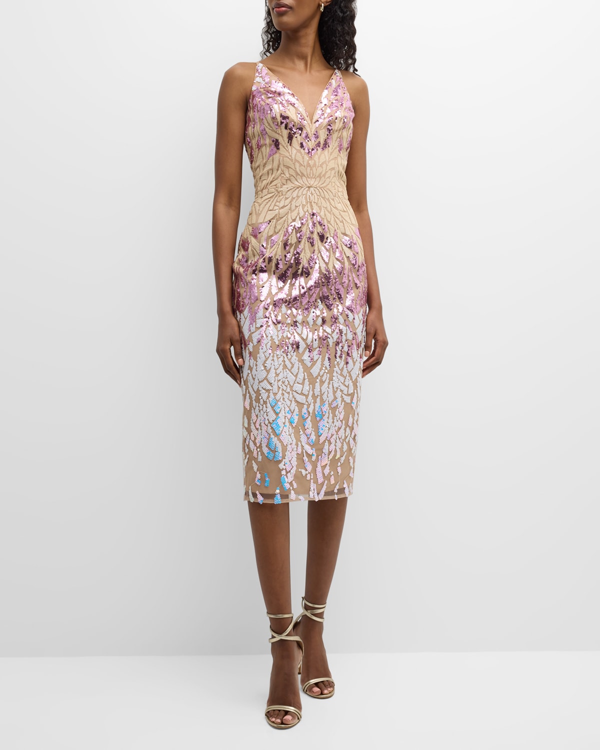 Lyla Sequin-Embellished Midi Dress