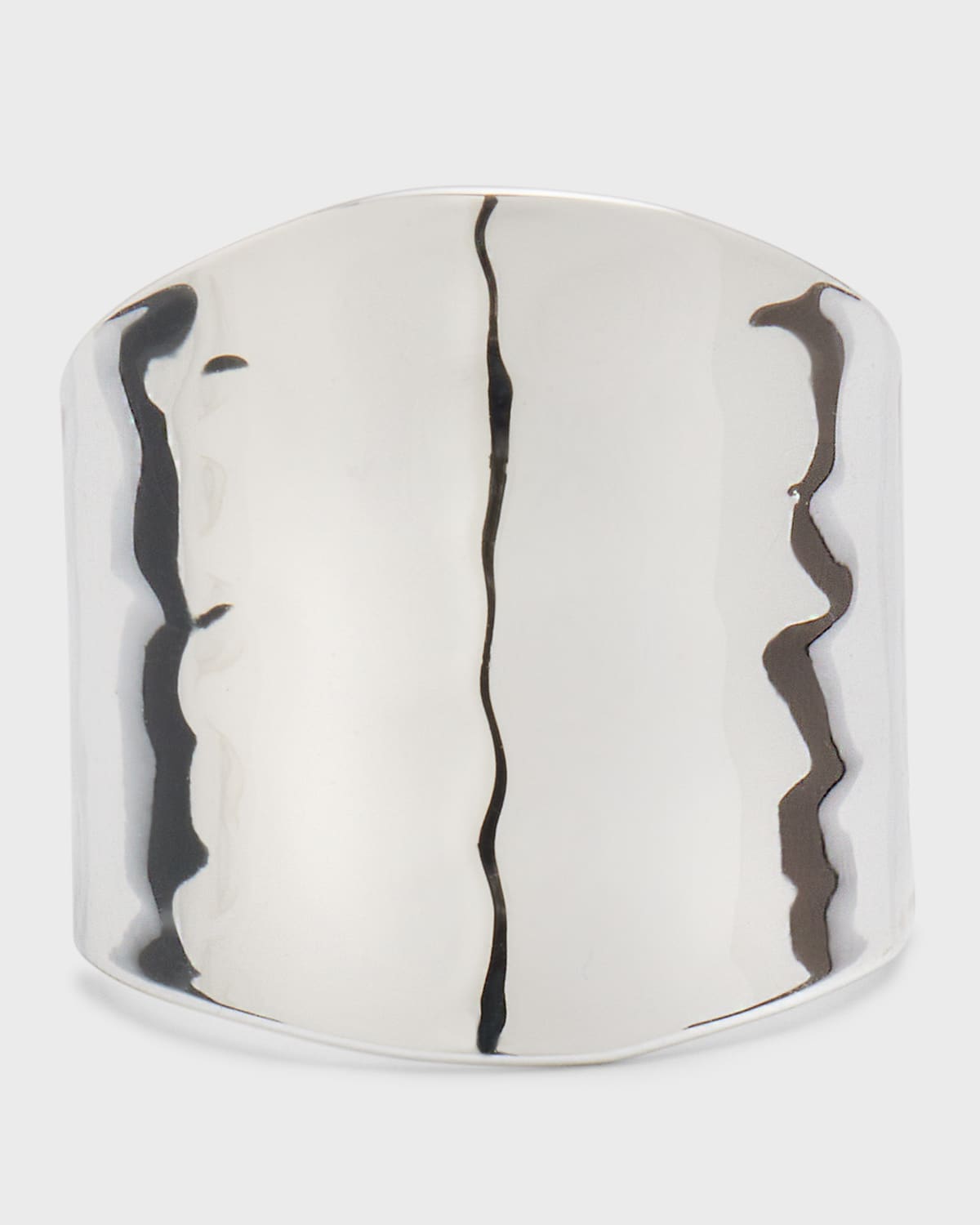Adjustable Silver Hammered Ring
