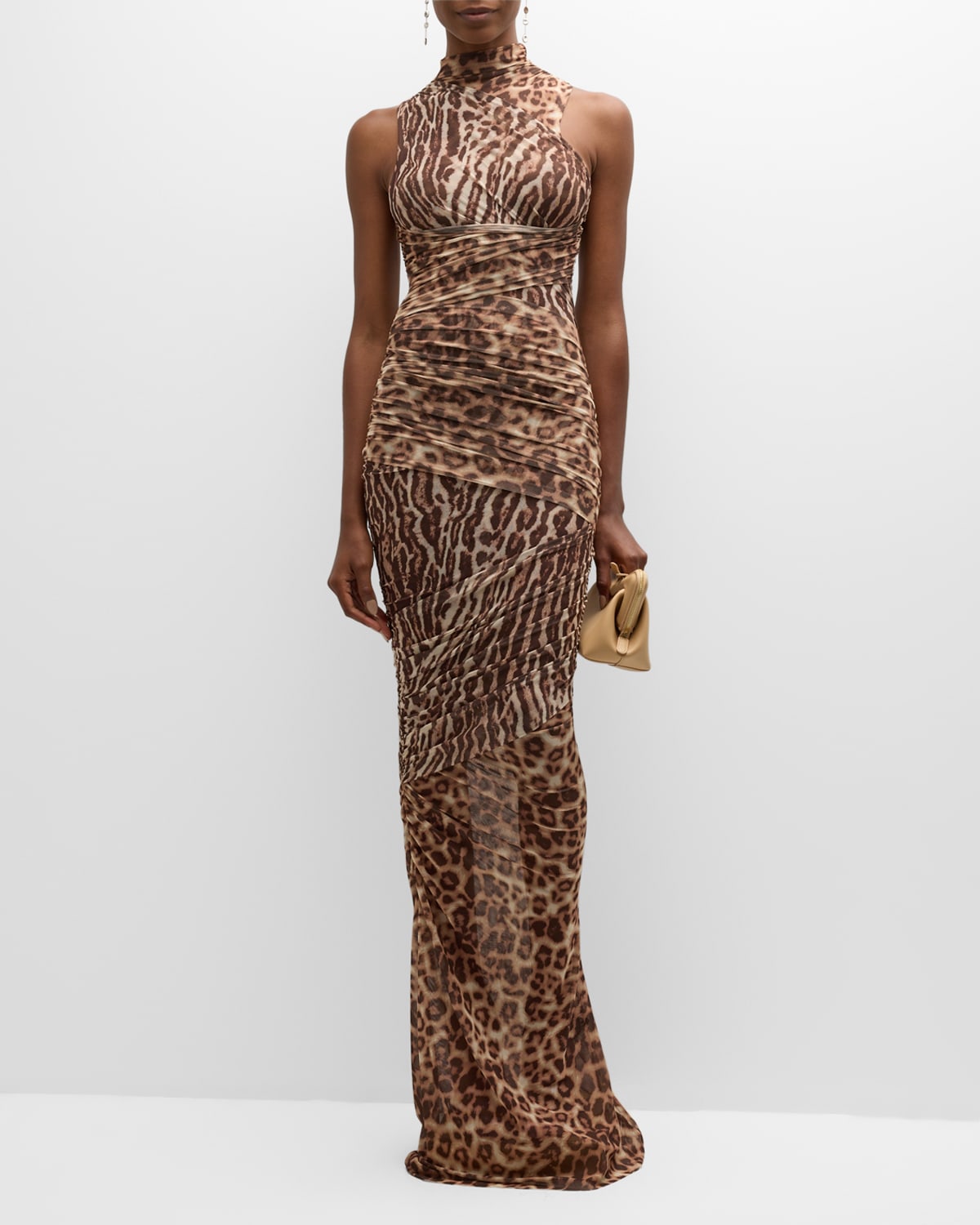 Ser.o.ya Ronnie Dress In Tan Leopard