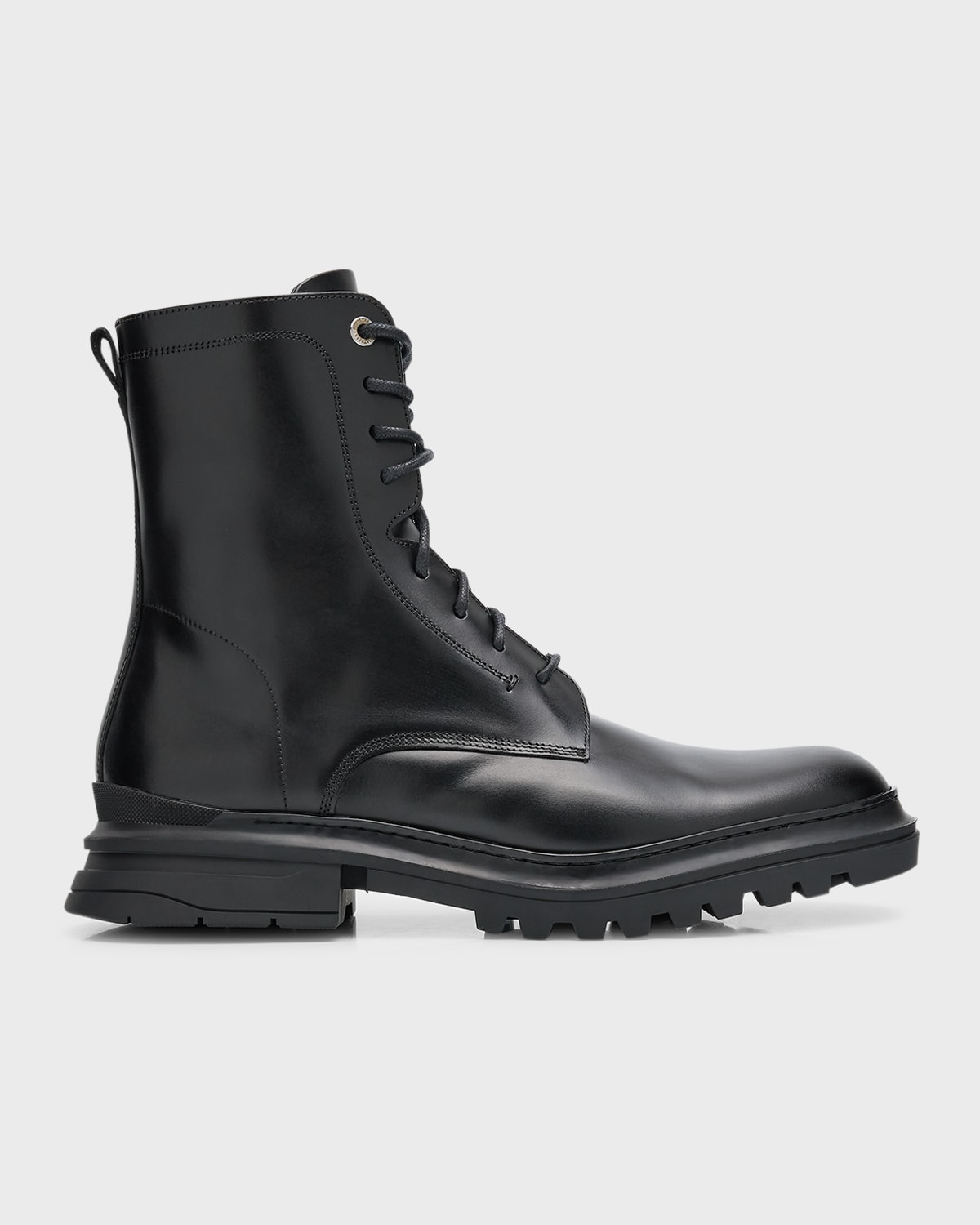 Shop Aquatalia Men's Edmundo Weatherproof Leather Zip Combat Boots In Black