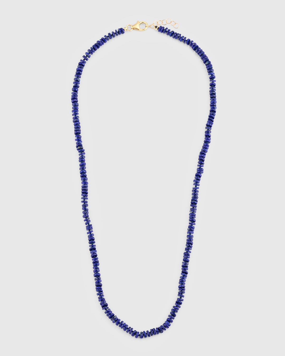 Andrea Fohrman 14k Yellow Gold Lapis Tire Beaded Necklace