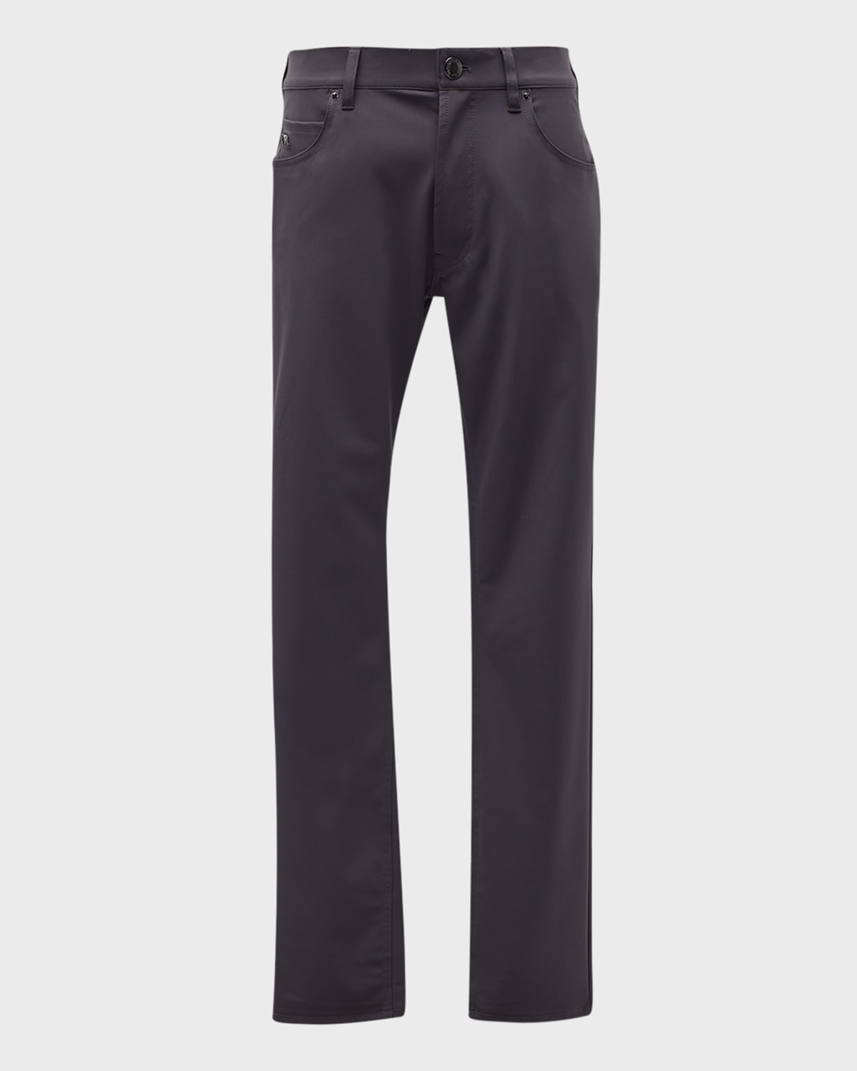 Shop Emporio Armani Men's Slim Stretch 5-pocket Pants In Solid Black