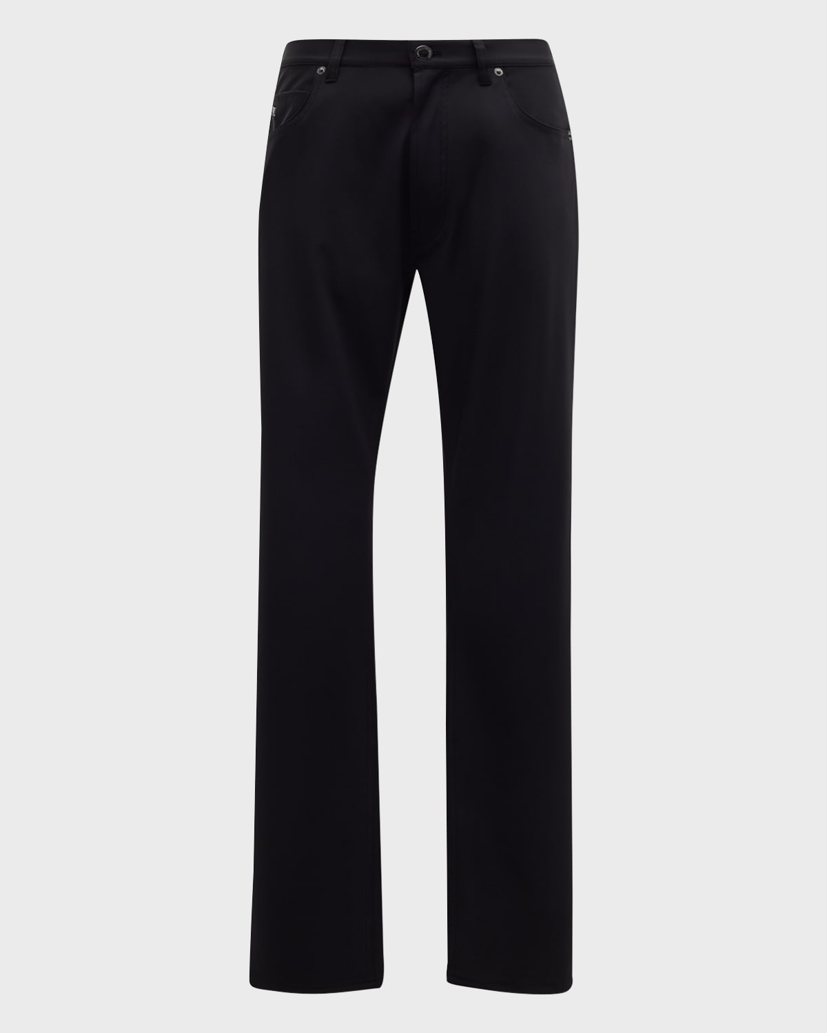 Shop Emporio Armani Men's Slim Stretch 5-pocket Pants In Solid Black