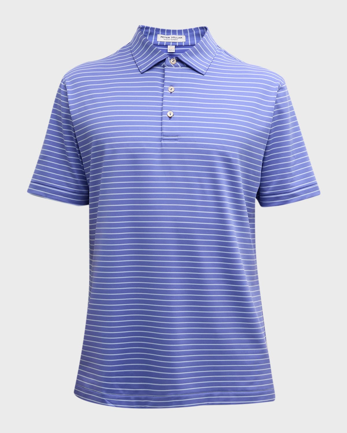 Peter Millar Drum Performance Jersey Polo In Purple Rose