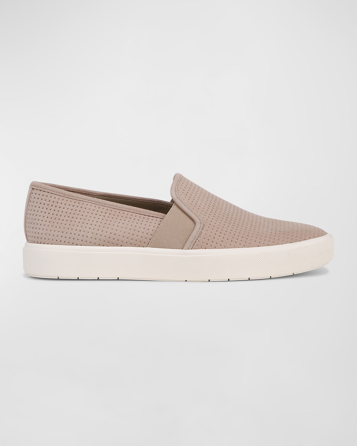 Shop Vince Blair Suede Slip-on Sneakers In Taupe Clay Beige Suede