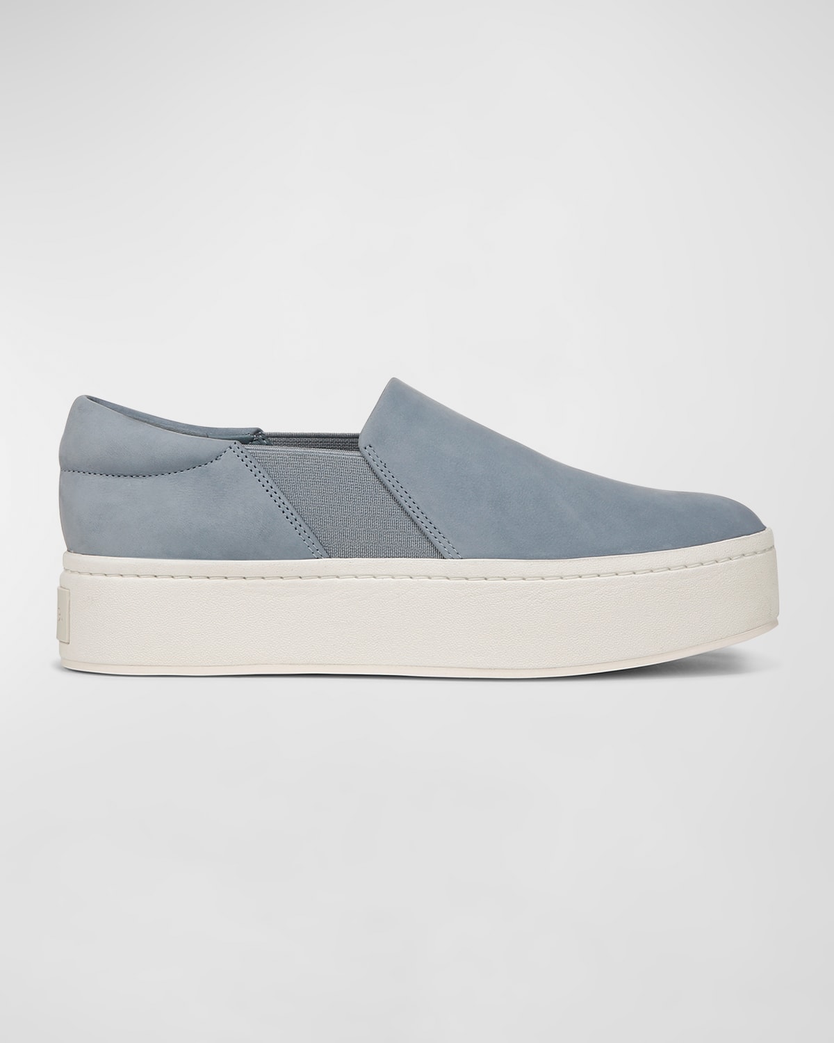 Shop Vince Warren Suede Slip-on Sneakers In Lake Blue Nubuck