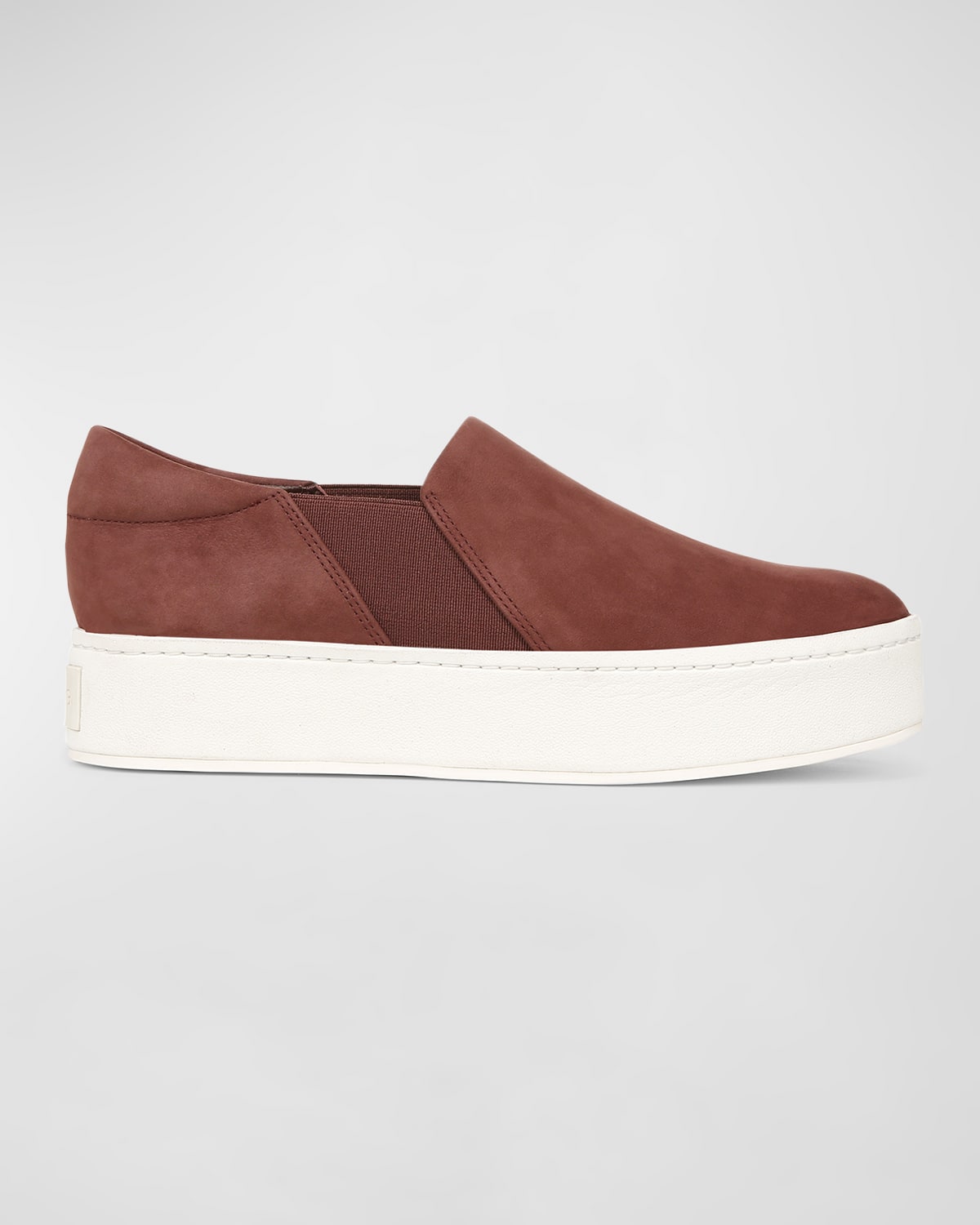 Vince Fairfax Suede Slip-on Shoes In Oxblood