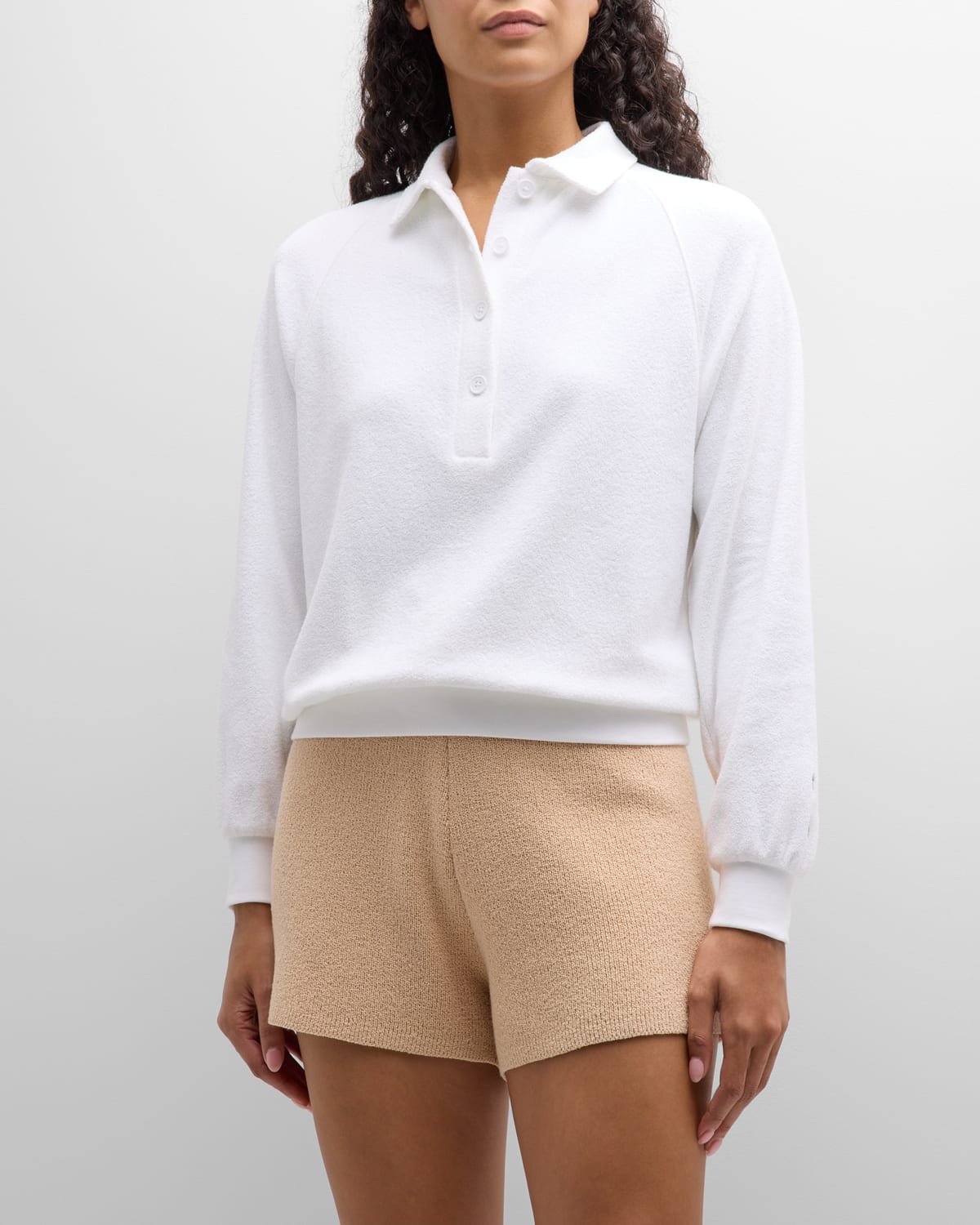Zinnia Elle Terry Cloth Polo Shirt