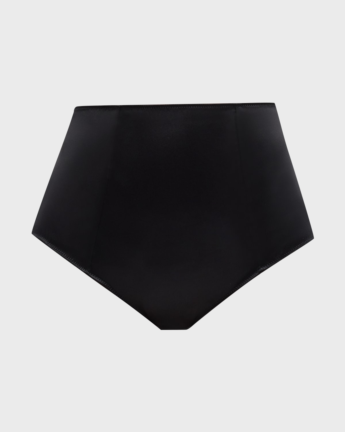 Shop Kiki De Montparnasse Tous Les Jours High-rise Stretch Silk Panties In Black