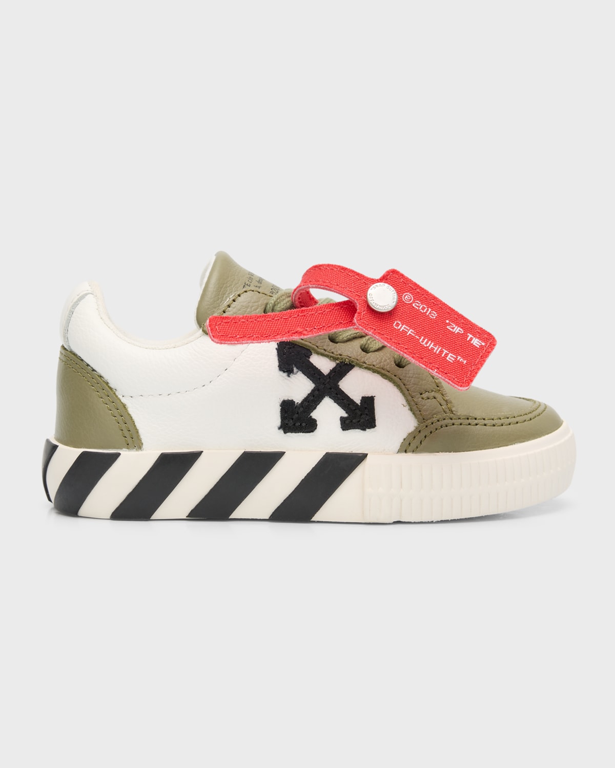 Off-white Vulcanized Lace Up Leather White Militar In White Military