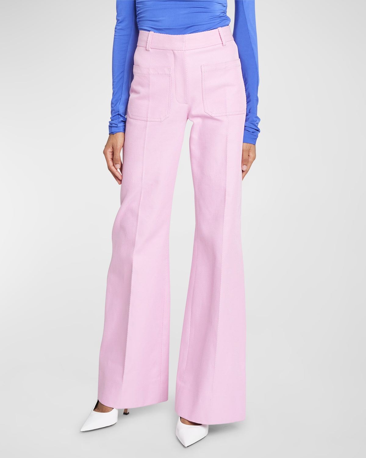 VICTORIA BECKHAM ALINA PLEATED WIDE-LEG TROUSERS