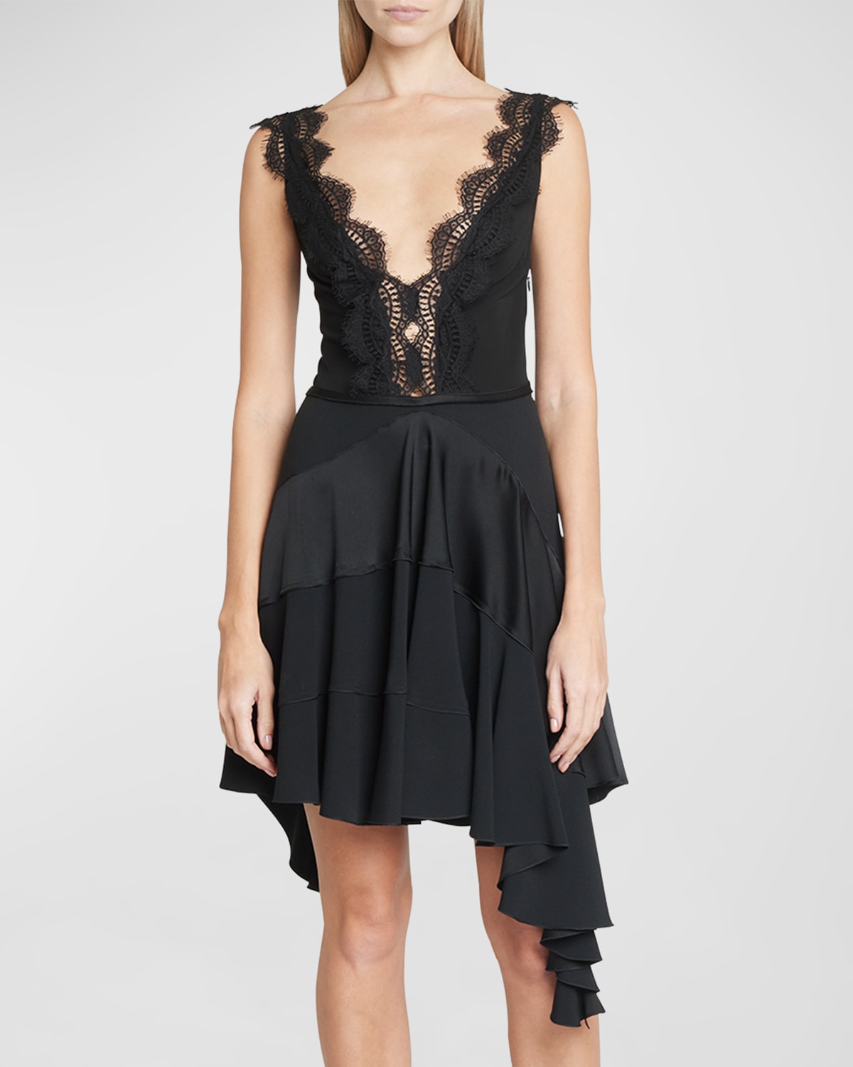 Victoria beckham top asymmetric ruffle dress